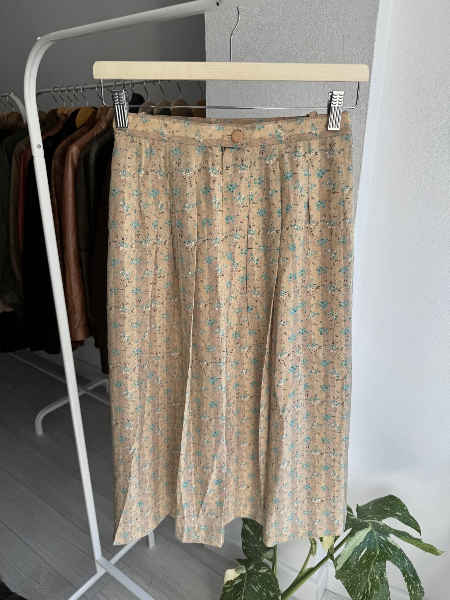 🌼 Fustă Vintage Floral din Mătase – EU 38 (S/M Damă) – Made in West Germany - anbracaminte