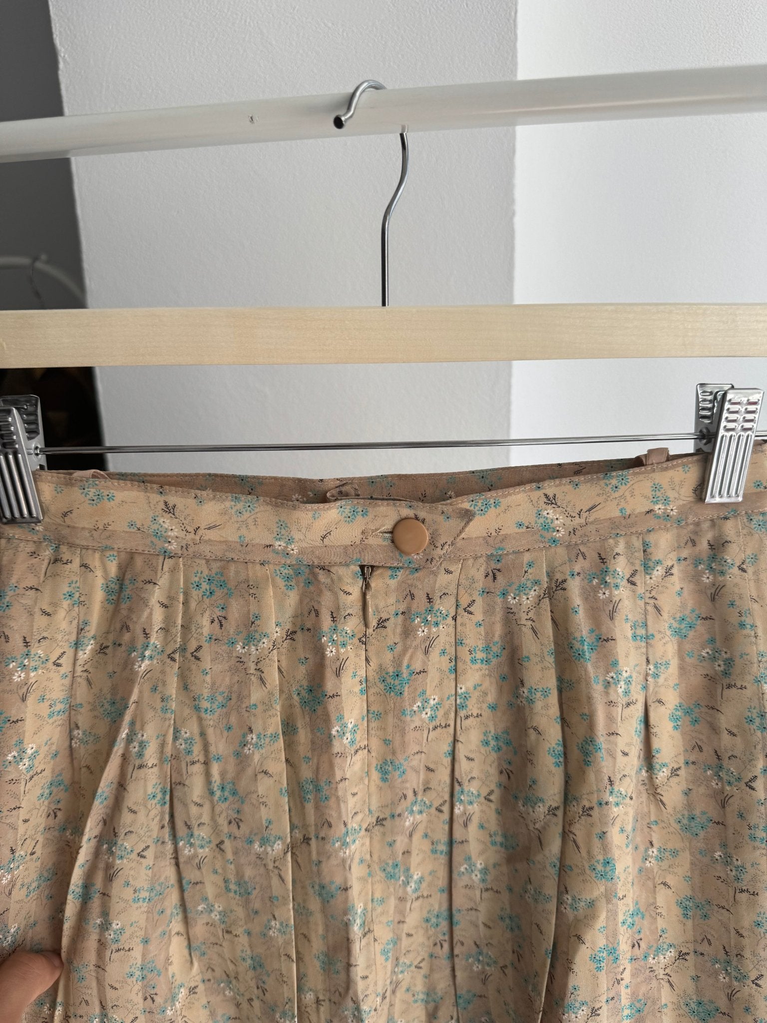 🌼 Fustă Vintage Floral din Mătase – EU 38 (S/M Damă) – Made in West Germany - anbracaminte