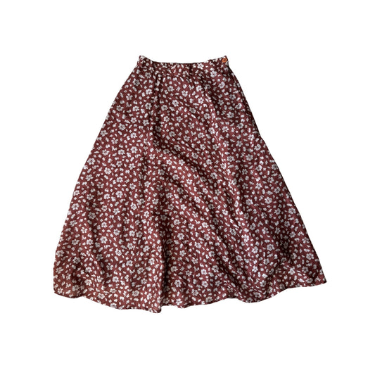 🌸 Fustă Vintage Floral din Mătase – IT 44 (M Damă) – Made in Italy - anbracaminte