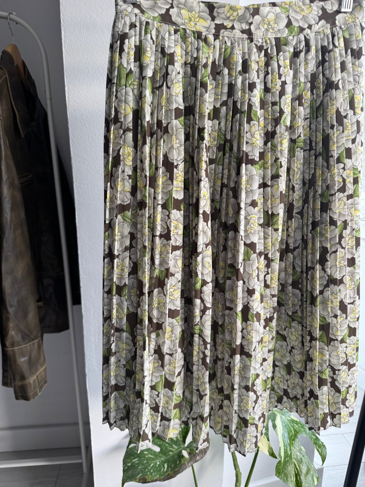 ✨ Fustă Vintage Floral Plisată – S/M Damă - anbracaminte