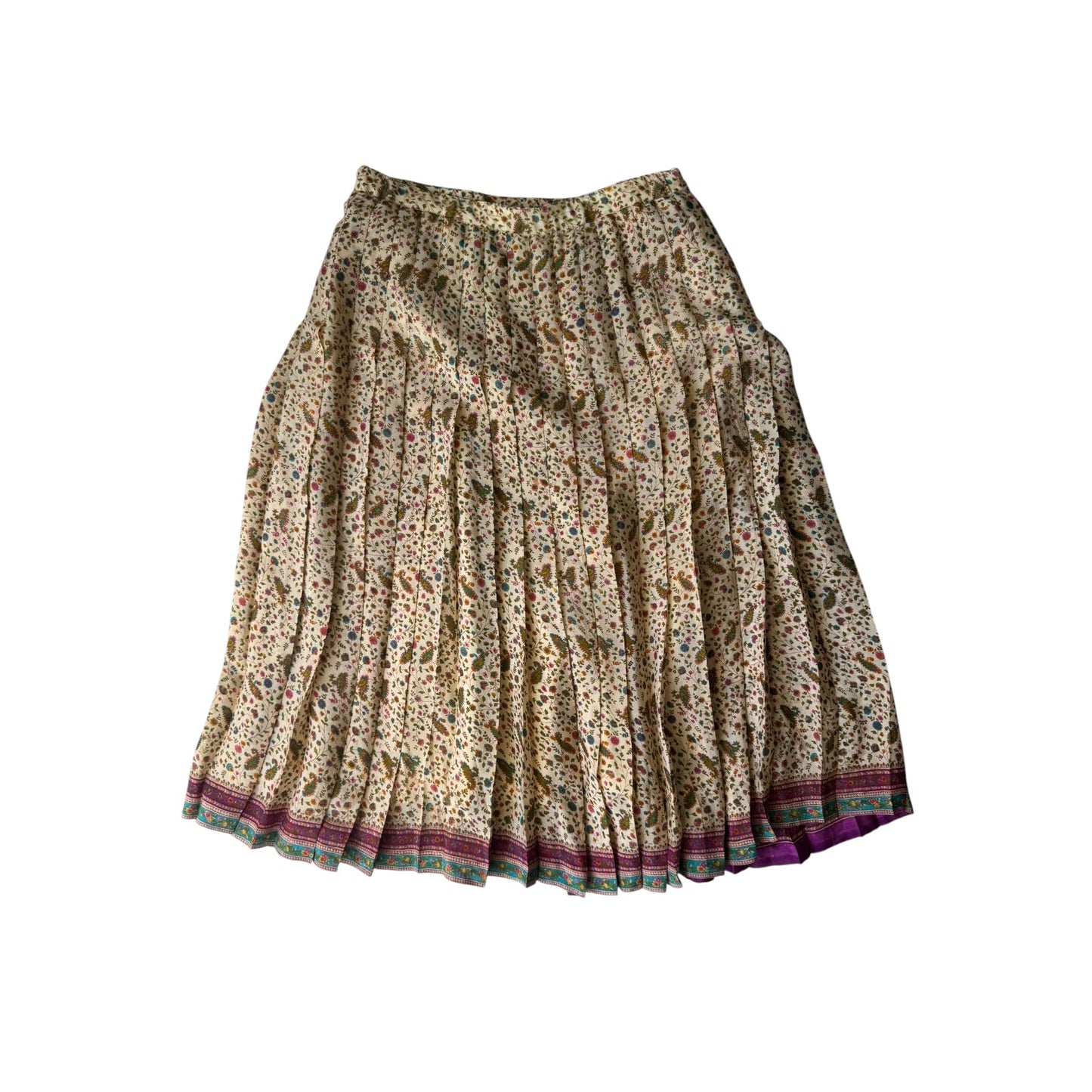 🌷 Fustă Vintage Floral Plisată – S/M Damă - anbracaminte