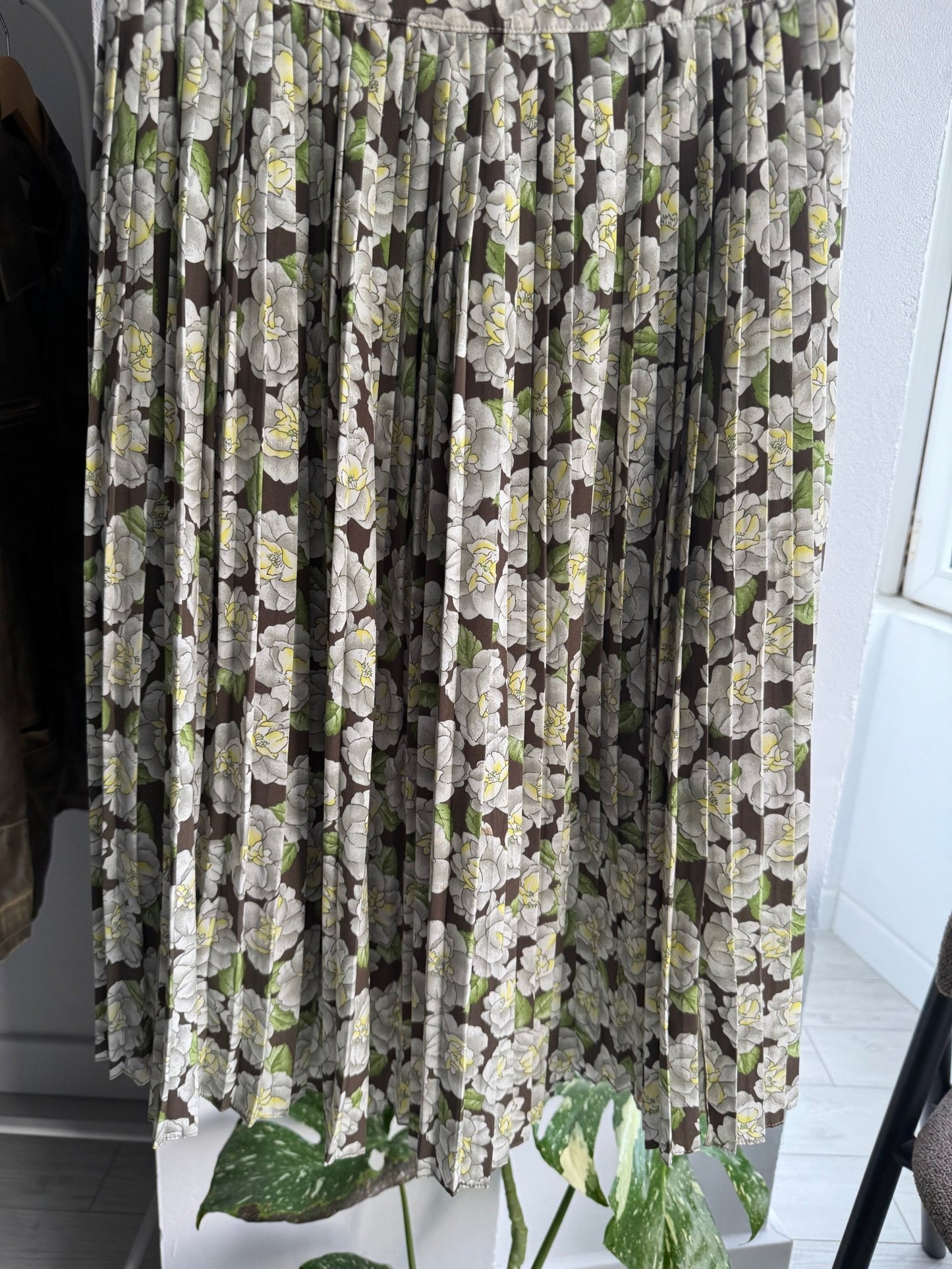 ✨ Fustă Vintage Floral Plisată – S/M Damă - anbracaminte