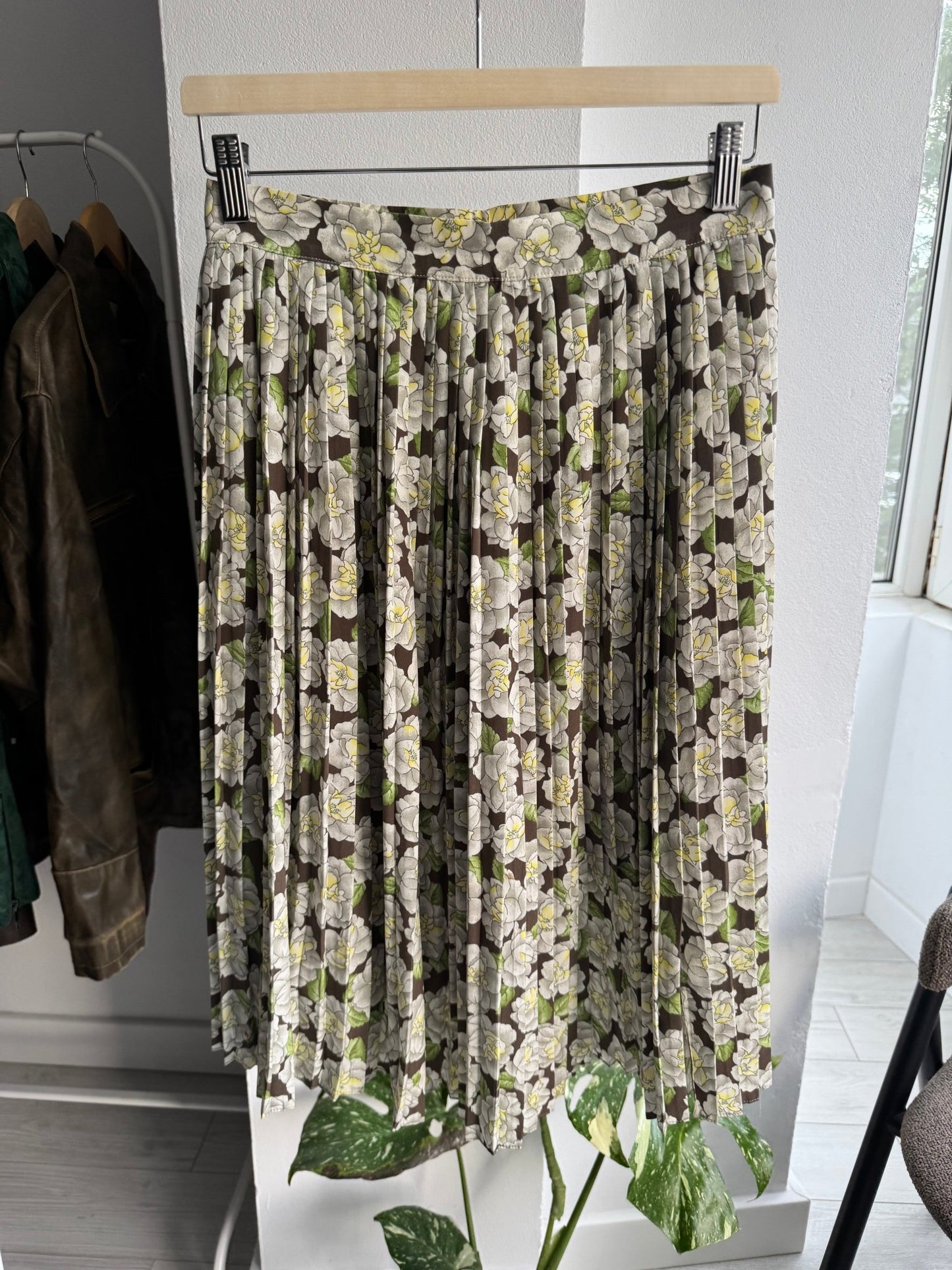 ✨ Fustă Vintage Floral Plisată – S/M Damă - anbracaminte