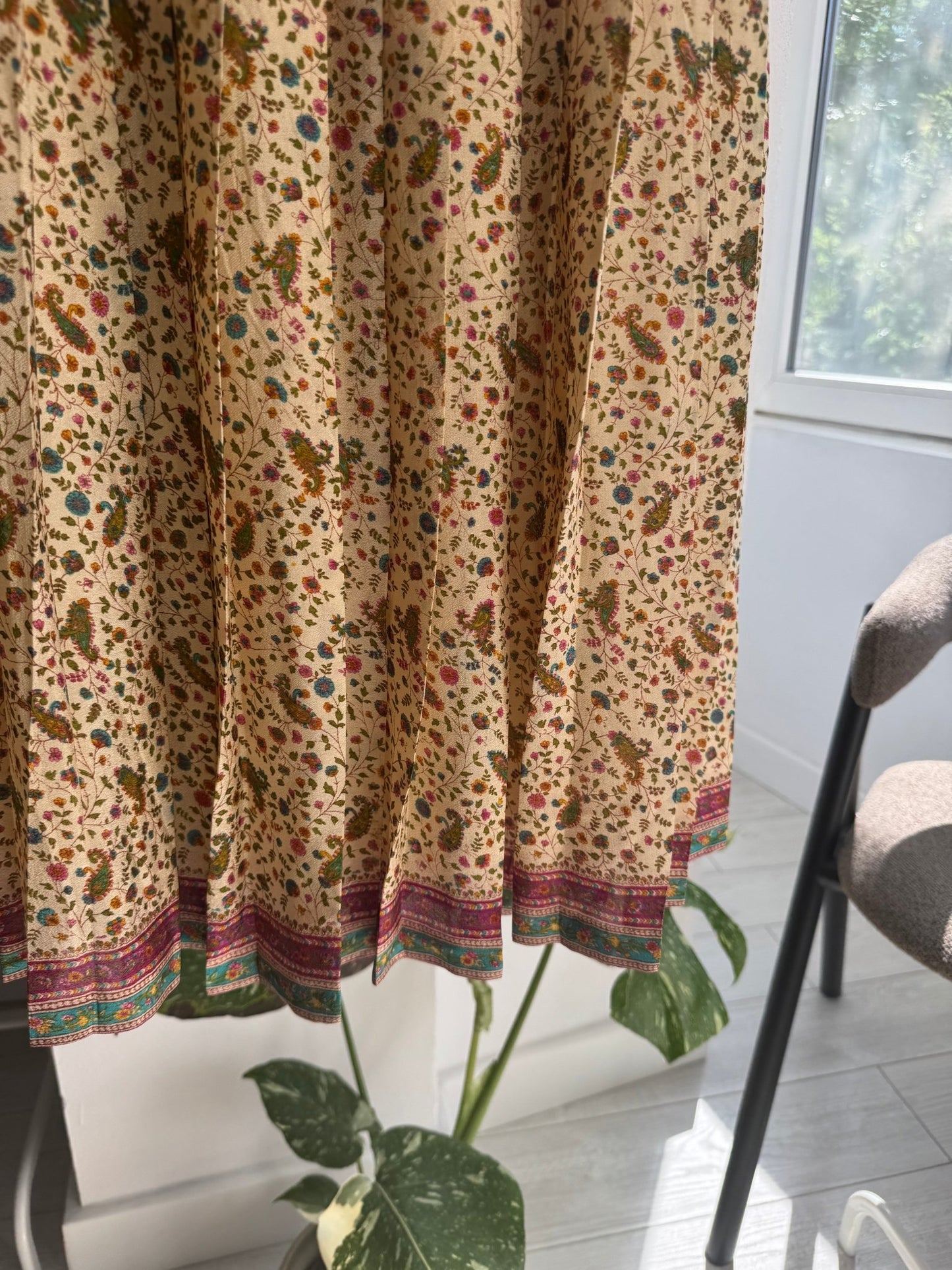 🌷 Fustă Vintage Floral Plisată – S/M Damă - anbracaminte