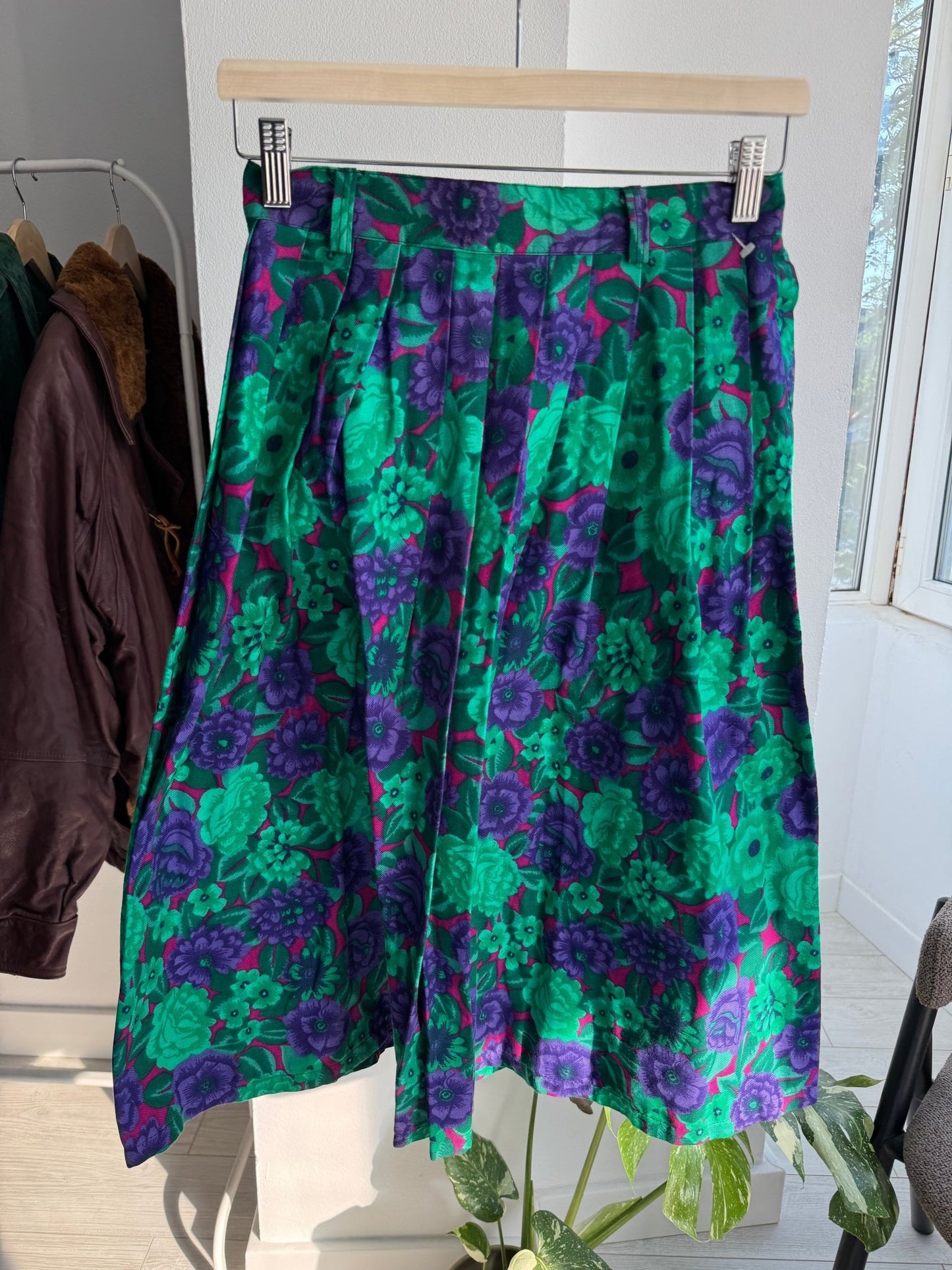🌸 Fustă Vintage Floral Printed Asimetrică – IT 42 (S Damă) – Made in Italy - anbracaminte