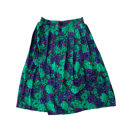 🌸 Fustă Vintage Floral Printed Asimetrică – IT 42 (S Damă) – Made in Italy - anbracaminte