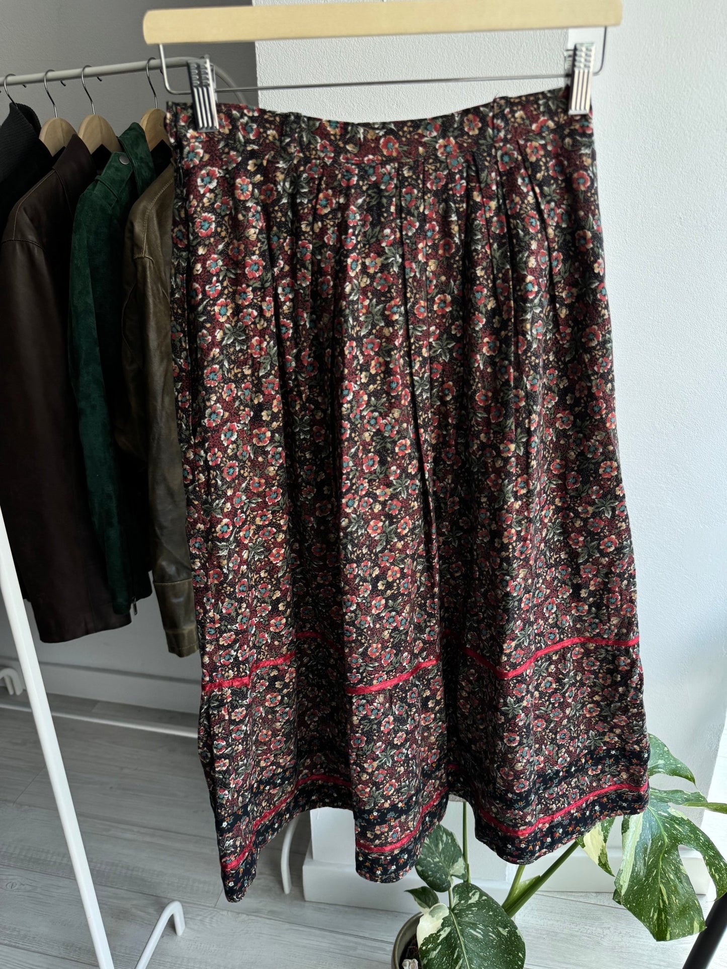 🌸 Fustă Vintage Floral Printed – EU 38 (S/M Damă) - anbracaminte