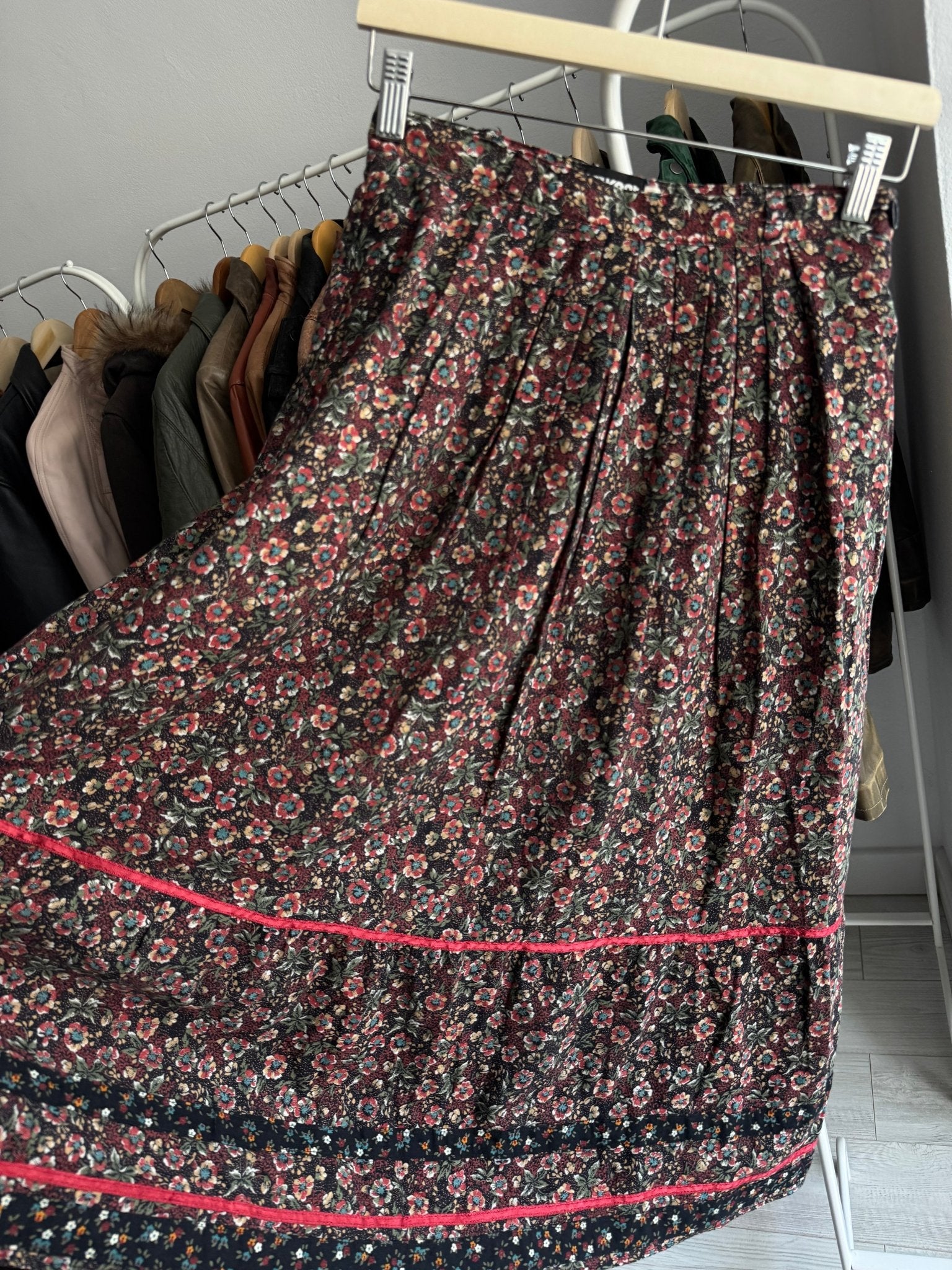 🌸 Fustă Vintage Floral Printed – EU 38 (S/M Damă) - anbracaminte