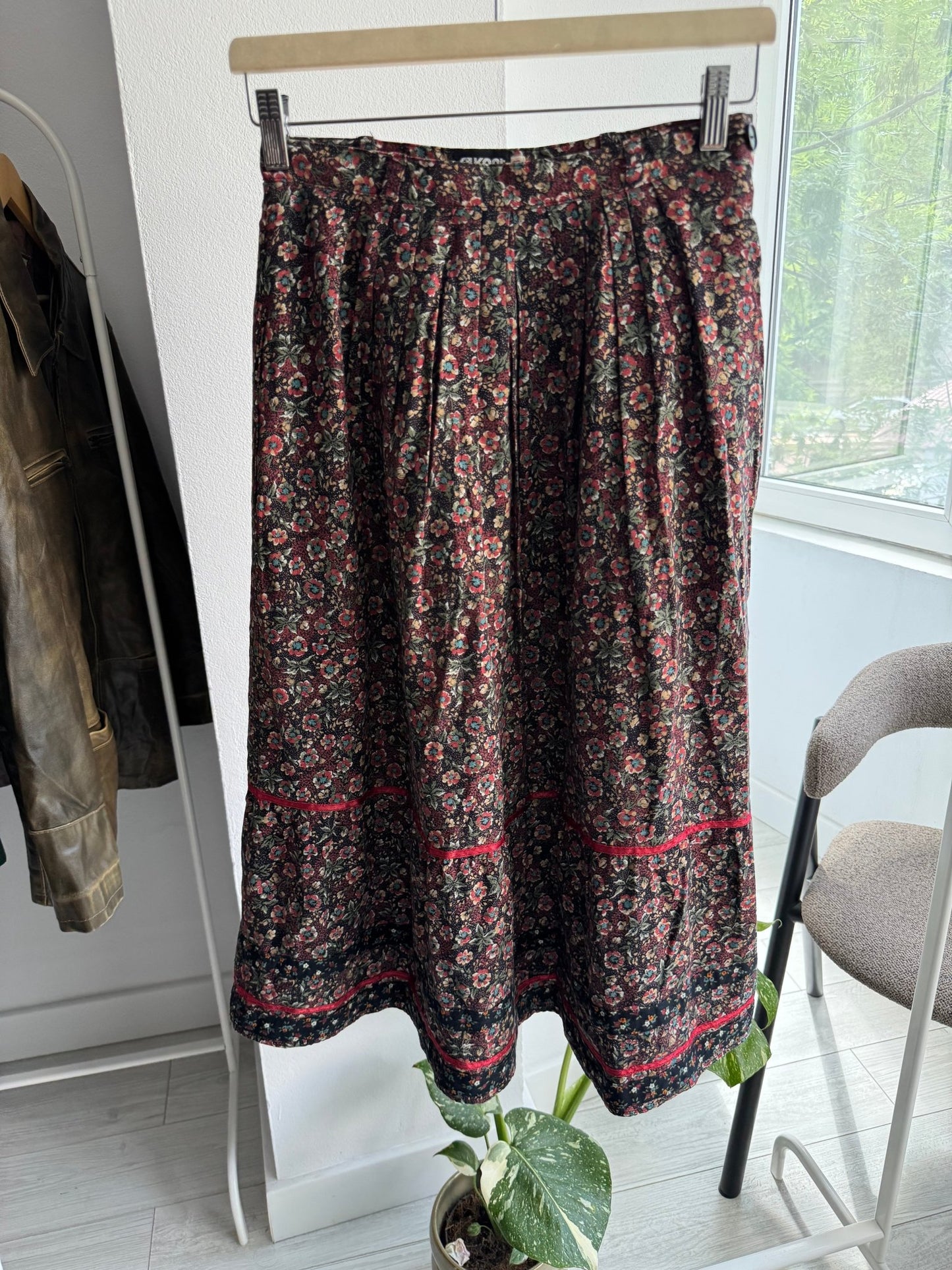 🌸 Fustă Vintage Floral Printed – EU 38 (S/M Damă) - anbracaminte