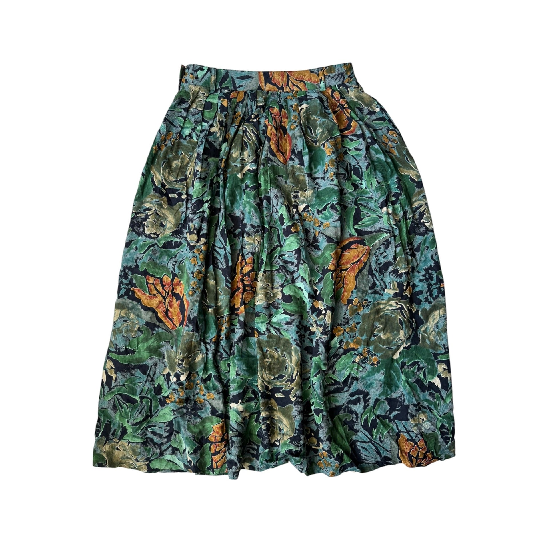 🌸 Fustă Vintage Floral Printed – EU 40 (M/L Damă) - anbracaminte