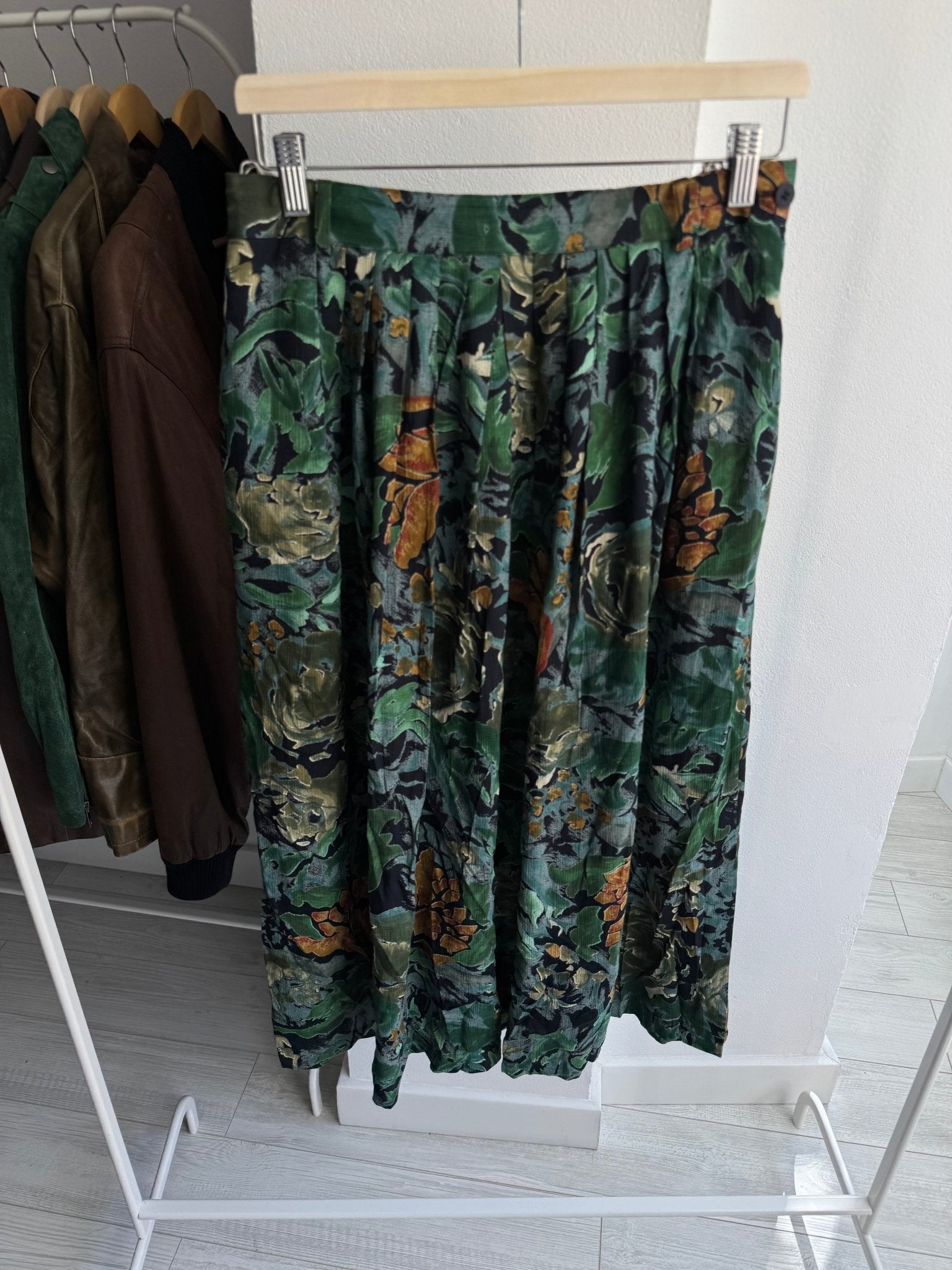 🌸 Fustă Vintage Floral Printed – EU 40 (M/L Damă) - anbracaminte