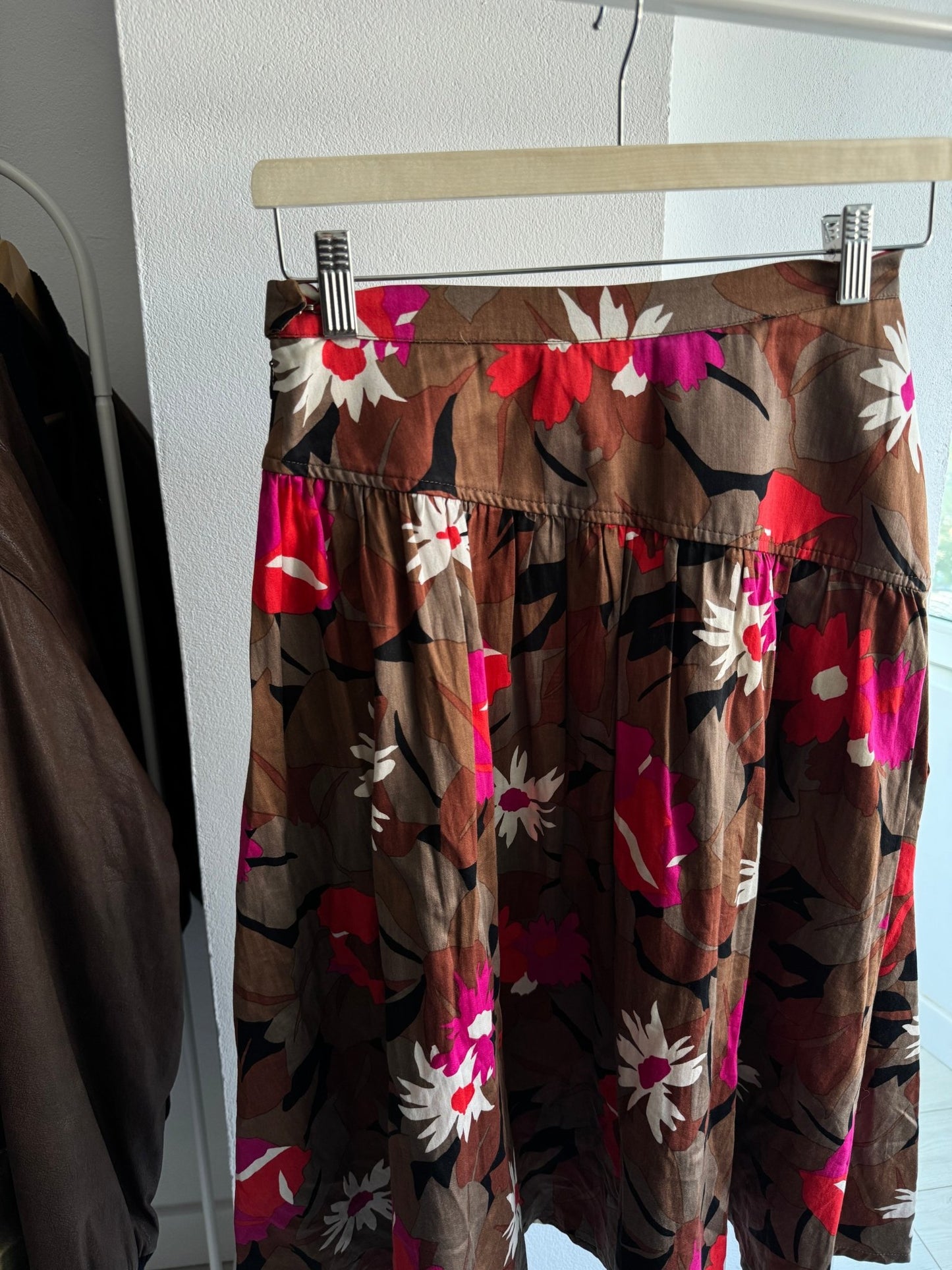 🌸 Fustă Vintage Floral Printed – IT 42 (S Damă) – Made in Italy - anbracaminte