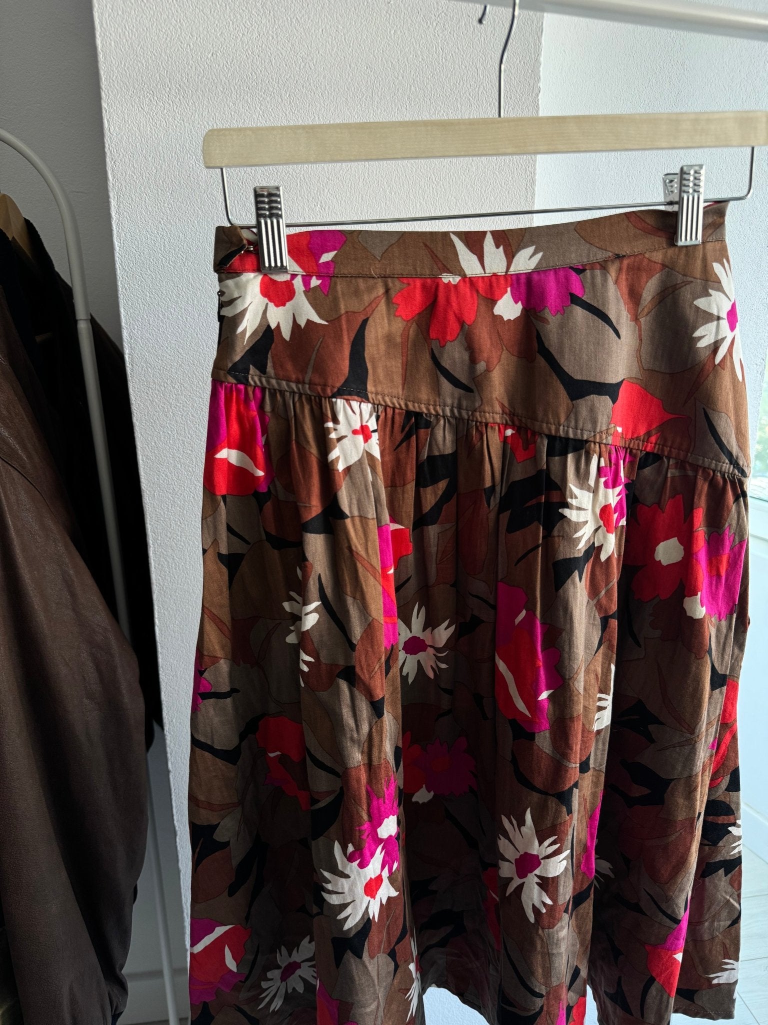 🌸 Fustă Vintage Floral Printed – IT 42 (S Damă) – Made in Italy - anbracaminte