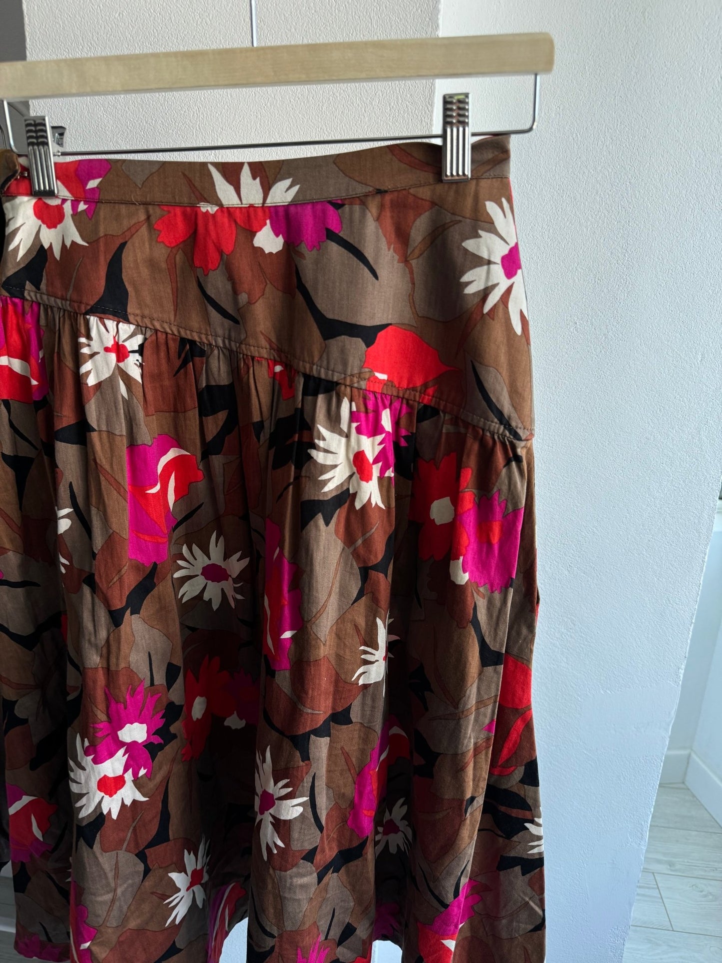 🌸 Fustă Vintage Floral Printed – IT 42 (S Damă) – Made in Italy - anbracaminte