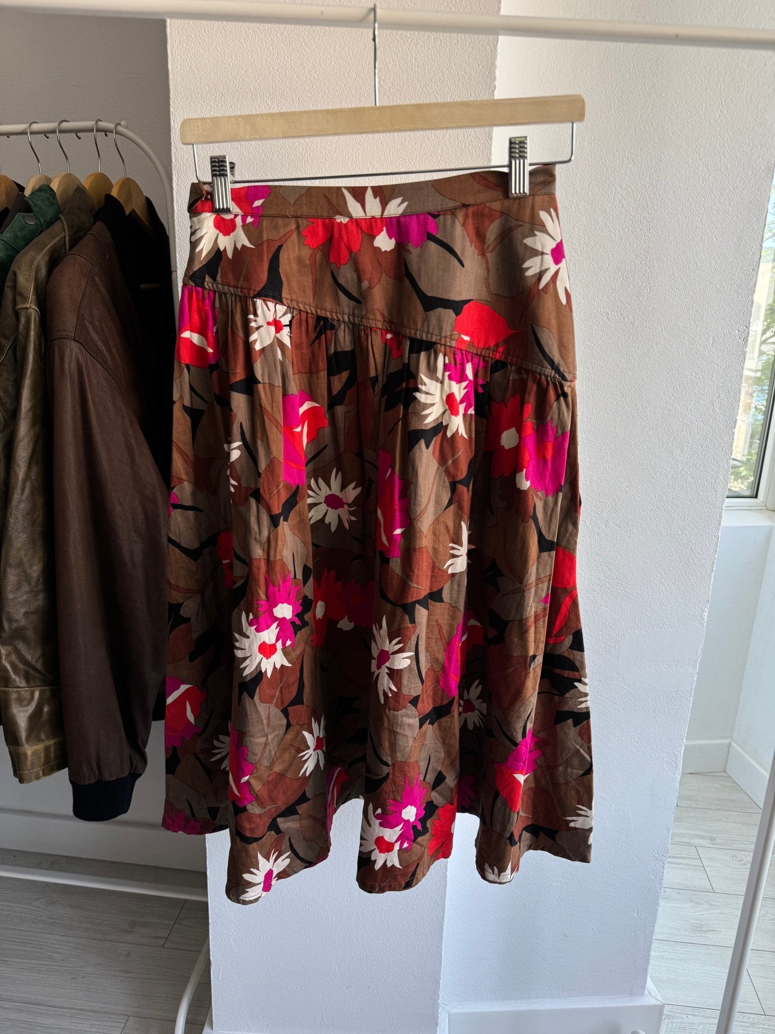 🌸 Fustă Vintage Floral Printed – IT 42 (S Damă) – Made in Italy - anbracaminte
