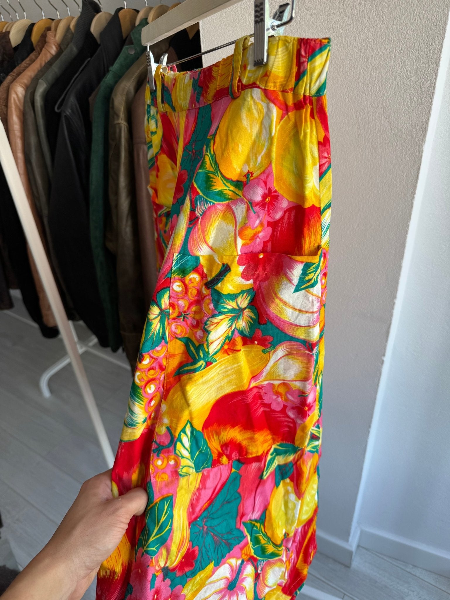 🌸 Fustă Vintage Floral Printed – S Damă – cu Buzunare Mari - anbracaminte