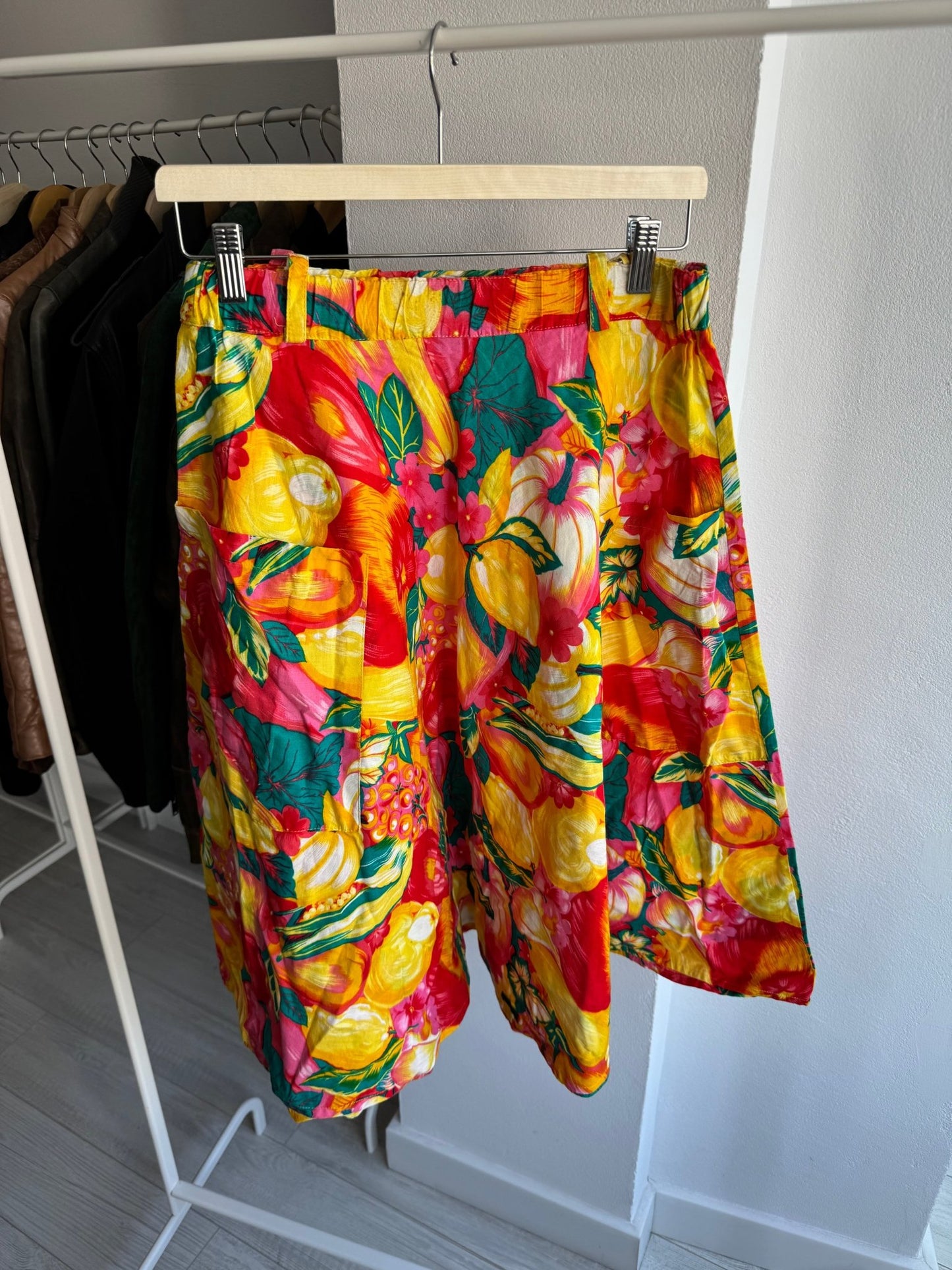 🌸 Fustă Vintage Floral Printed – S Damă – cu Buzunare Mari - anbracaminte