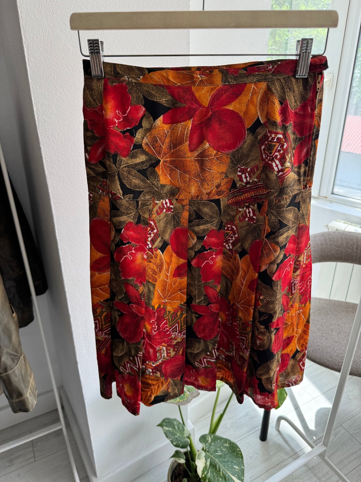 🌸 Fustă Vintage Floral Printed – XS/S Damă - anbracaminte