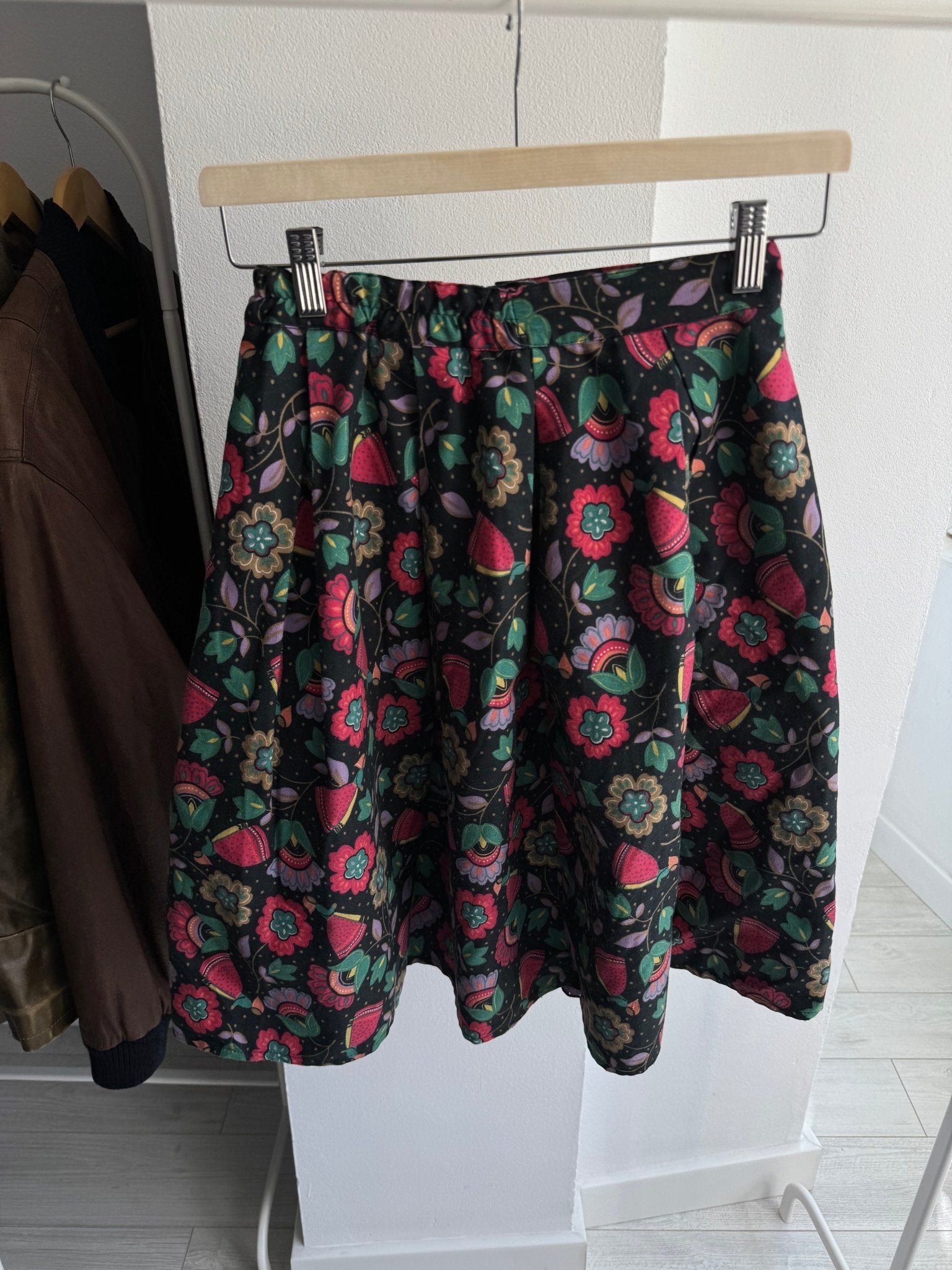 🌸 Fustă Vintage Floral Printed – XS/S Damă - anbracaminte