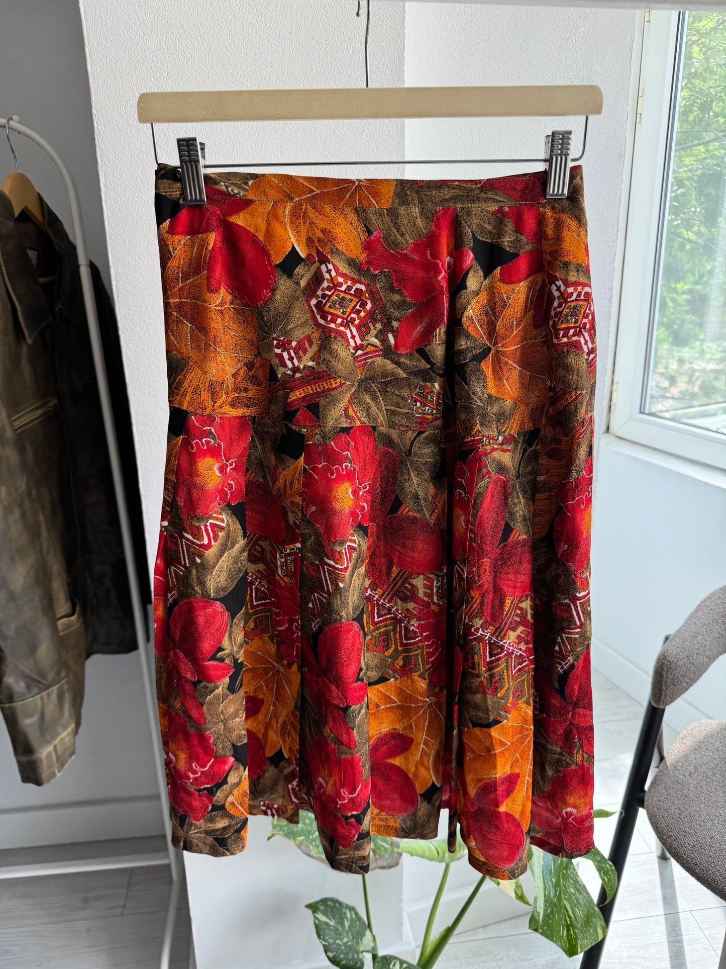 🌸 Fustă Vintage Floral Printed – XS/S Damă - anbracaminte