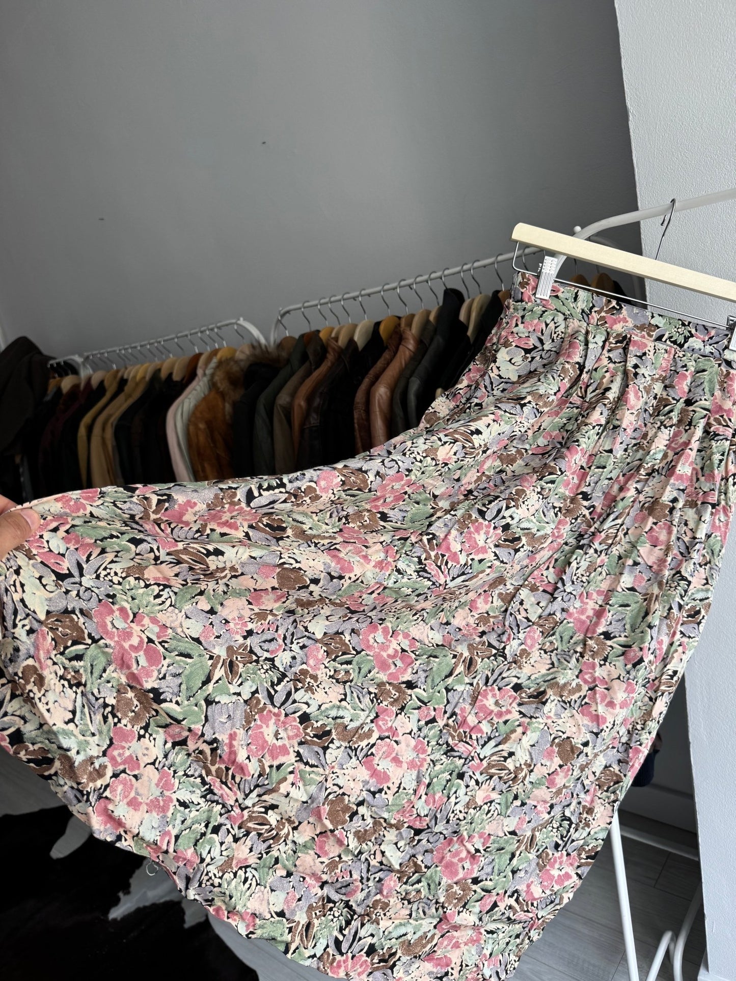 🌸 Fustă Vintage Floral – US 8 (M) – Made in USA - anbracaminte