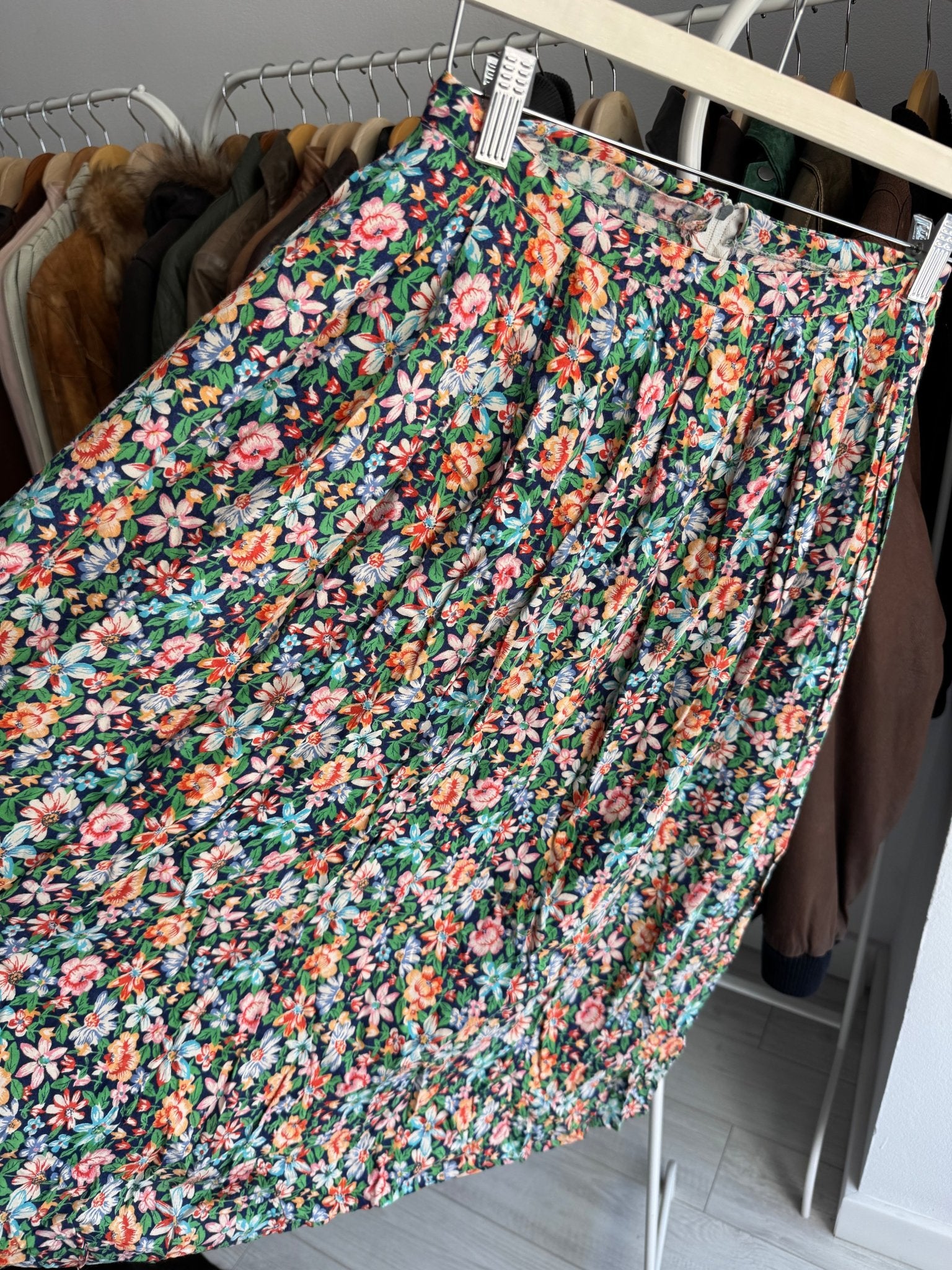 🌸 Fustă Vintage Floral – XS/S Damă - anbracaminte