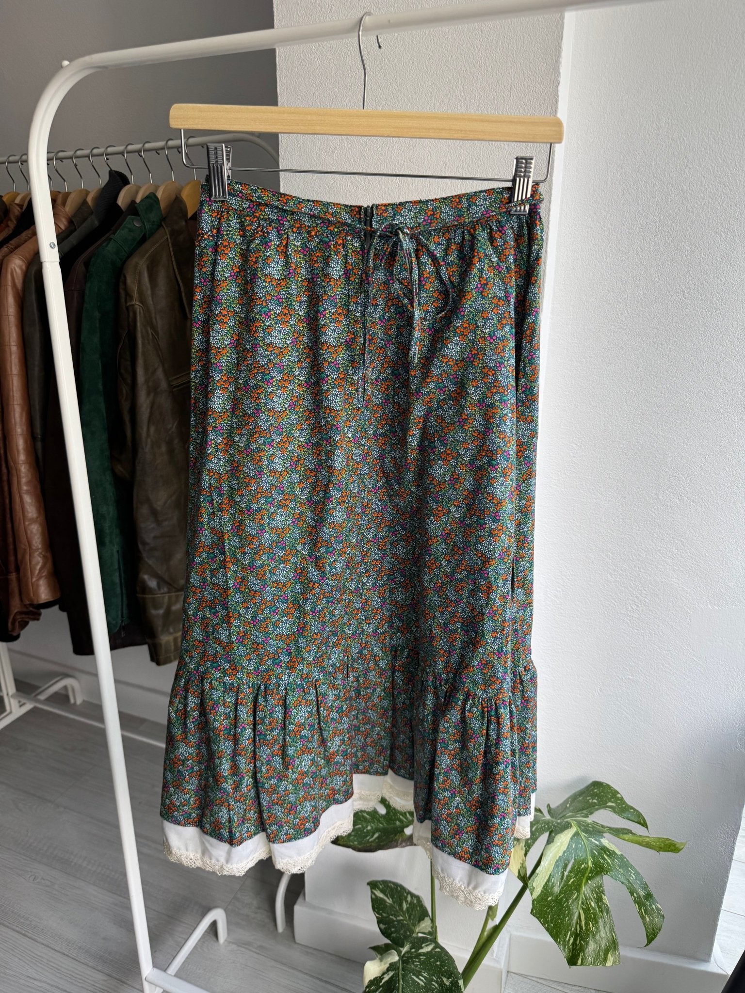 🌸 Fustă Vintage Floral – XS/S Damă – Made in Italy - anbracaminte