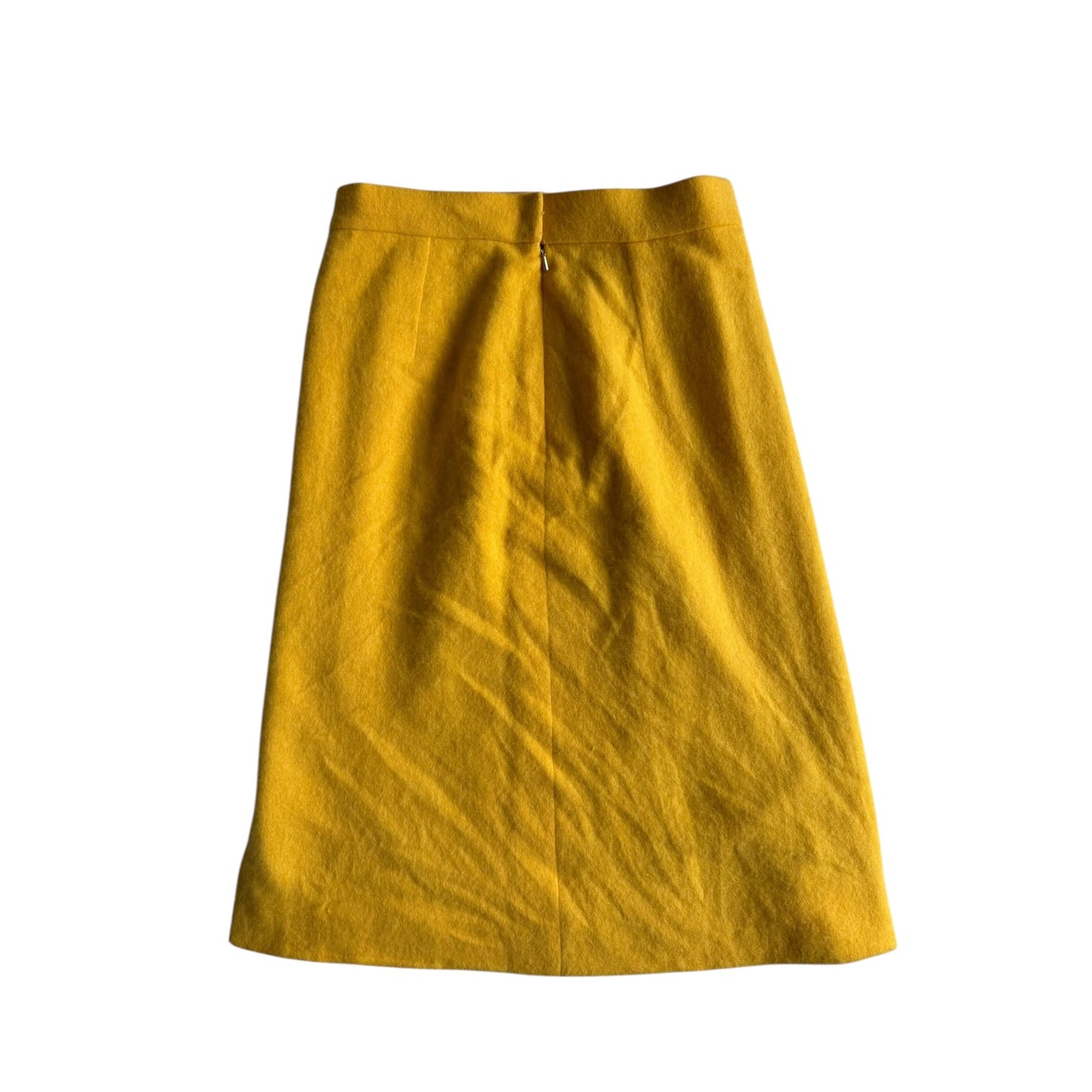 🧵 Fustă Vintage Galbenă / Cașmir (Mărime estimată S - M) - anbracaminte
