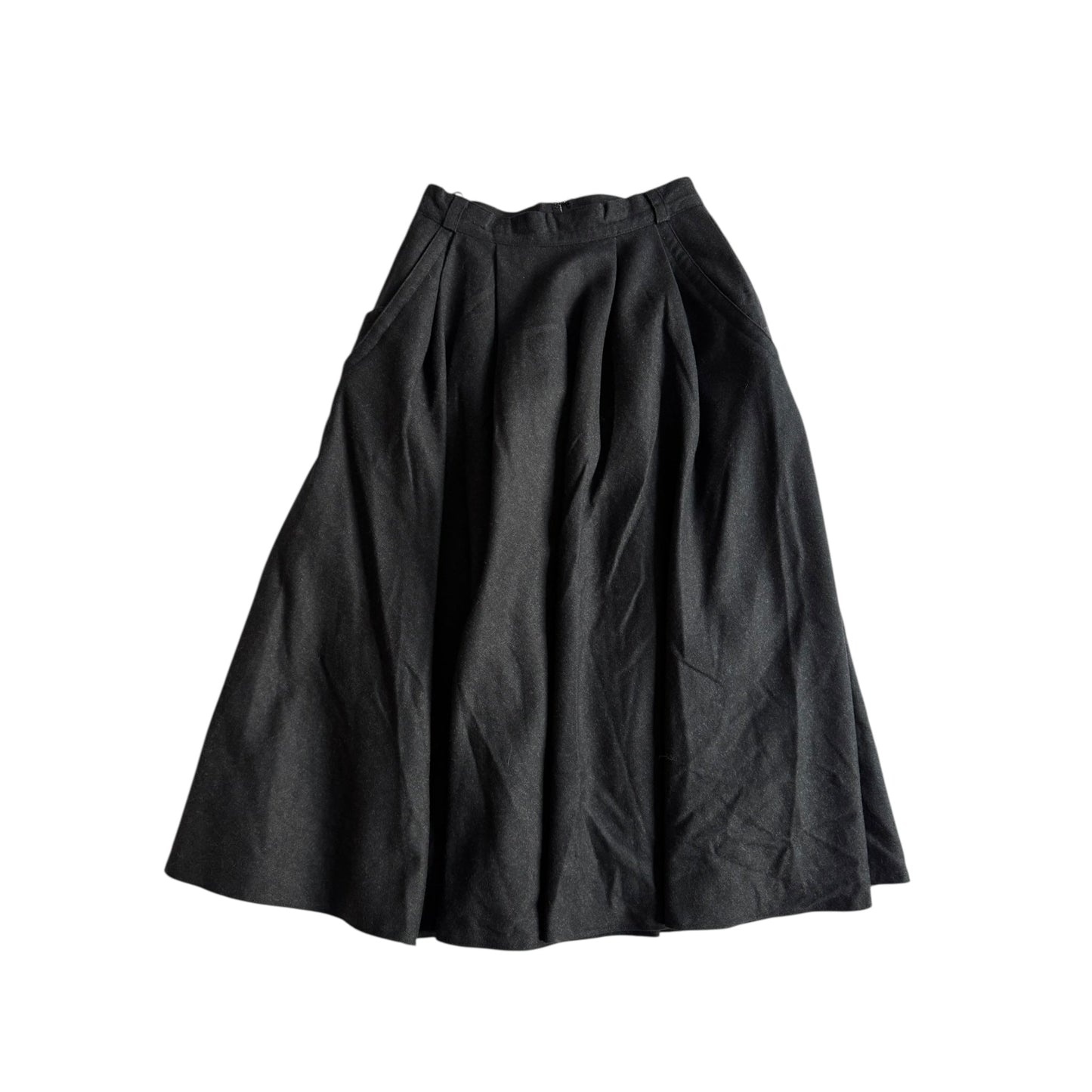 🧵 Fustă Vintage Gri Închis din Lână Pură (Mărime EU 36 – S) - anbracaminte