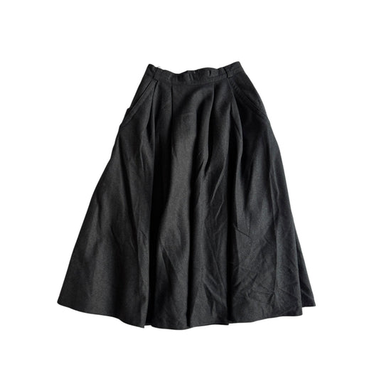 🧵 Fustă Vintage Gri Închis din Lână Pură (Mărime EU 36 – S) - anbracaminte