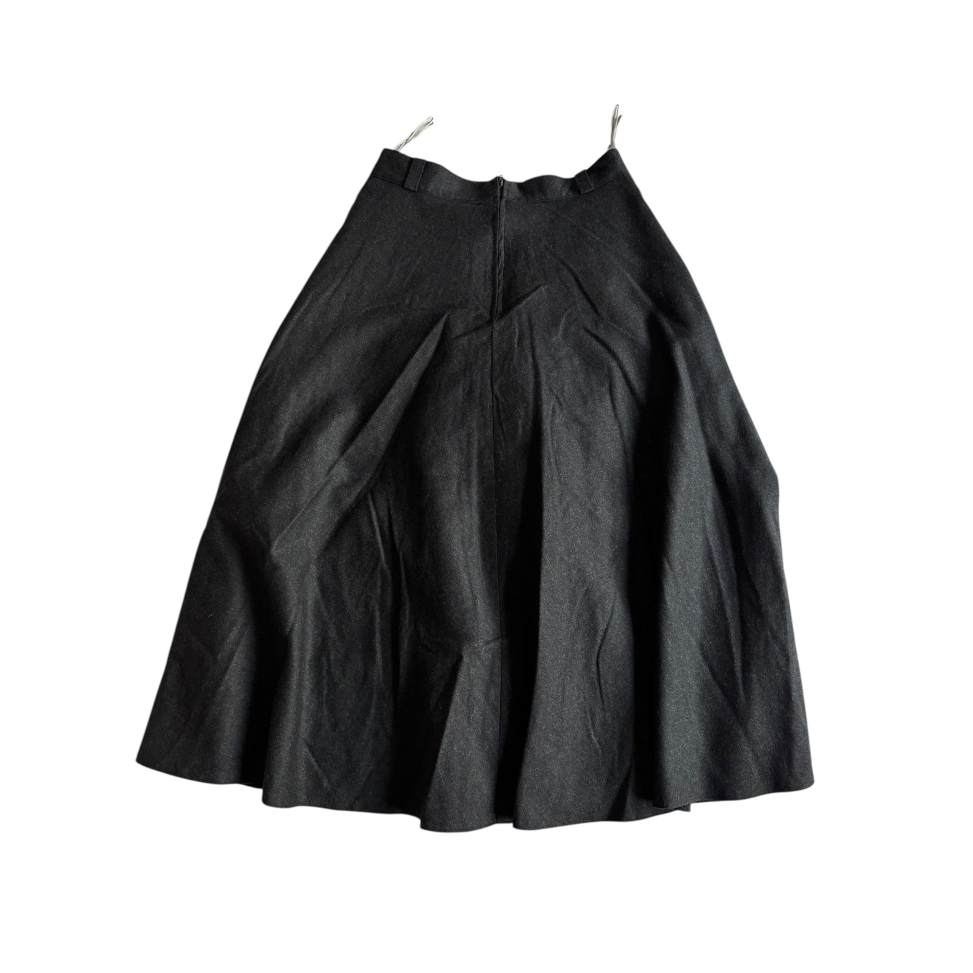 🧵 Fustă Vintage Gri Închis din Lână Pură (Mărime EU 36 – S) - anbracaminte