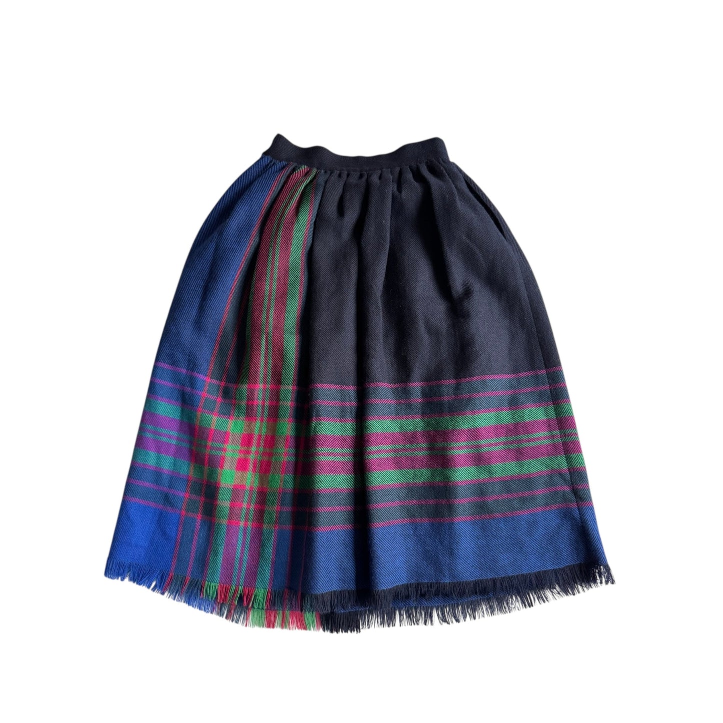 🧵 Fustă Vintage Lână / Imprimeu Tartan (Mărime IT 44 - M/L) - anbracaminte