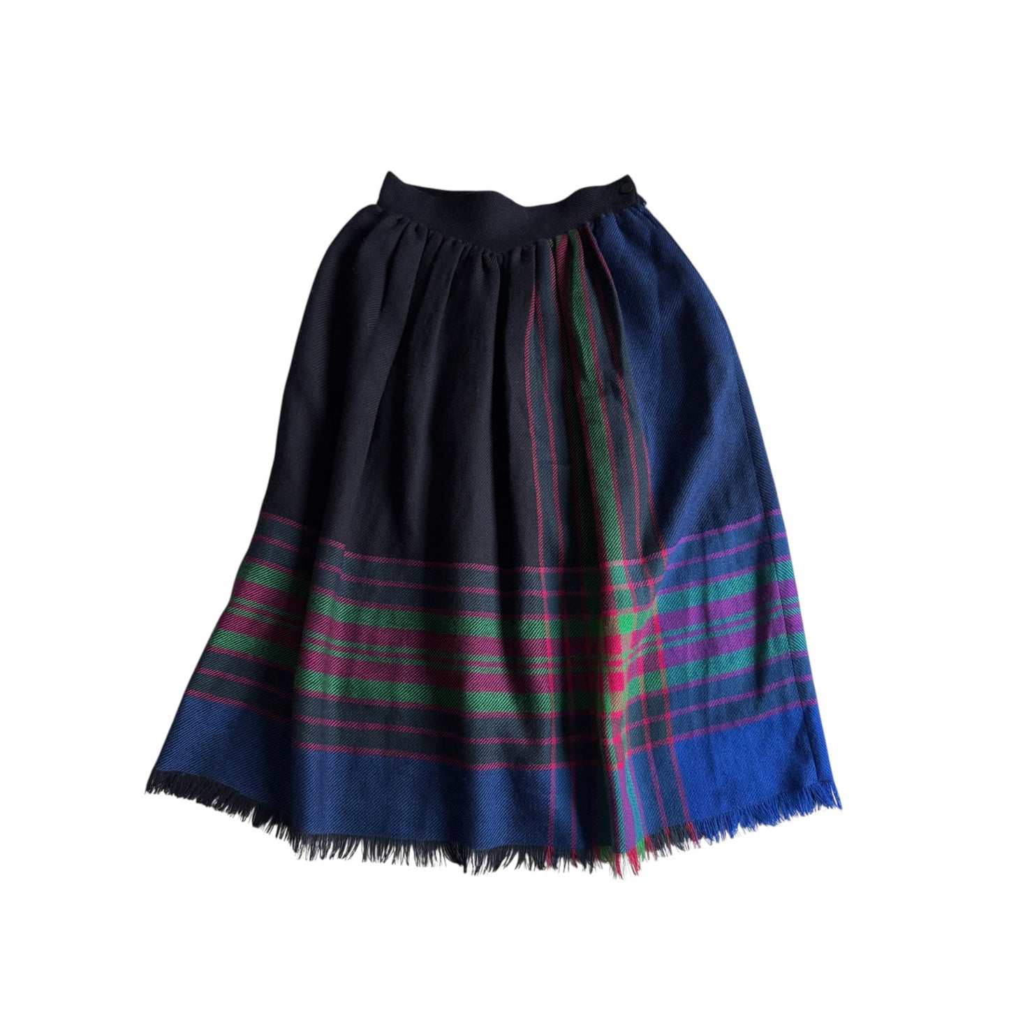 🧵 Fustă Vintage Lână / Imprimeu Tartan (Mărime IT 44 - M/L) - anbracaminte