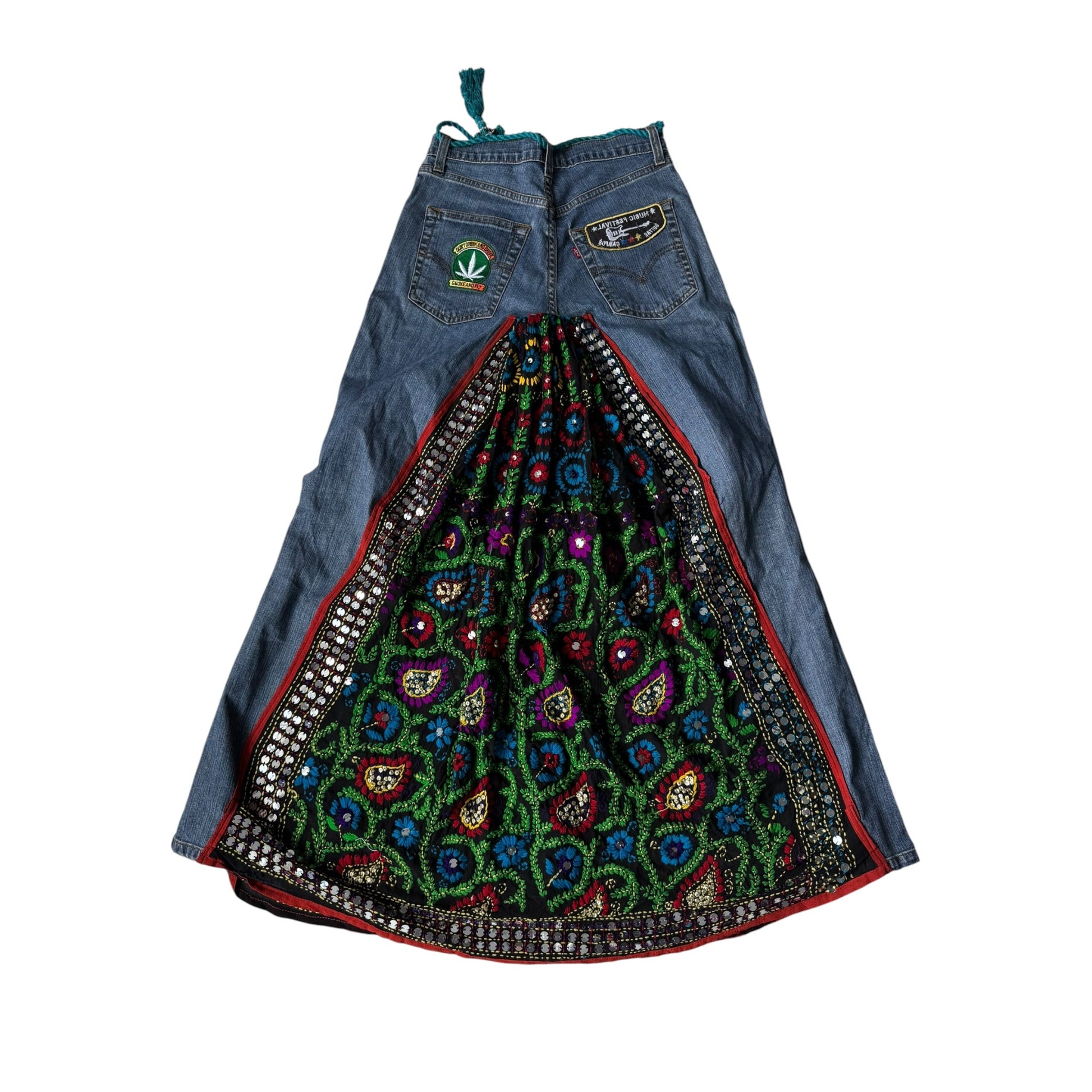 👖 Fustă Vintage Levi’s Reworked – XS/S Damă (Talie Ajustabilă) - anbracaminte