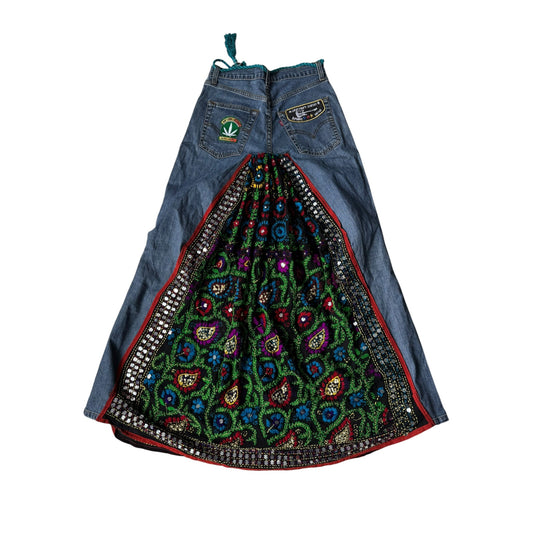 👖 Fustă Vintage Levi’s Reworked – XS/S Damă (Talie Ajustabilă) - anbracaminte
