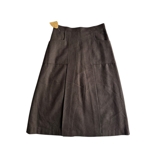 🧵 Fustă Vintage Maro Închis cu Buzunare Frontale (Mărime S - M) - anbracaminte