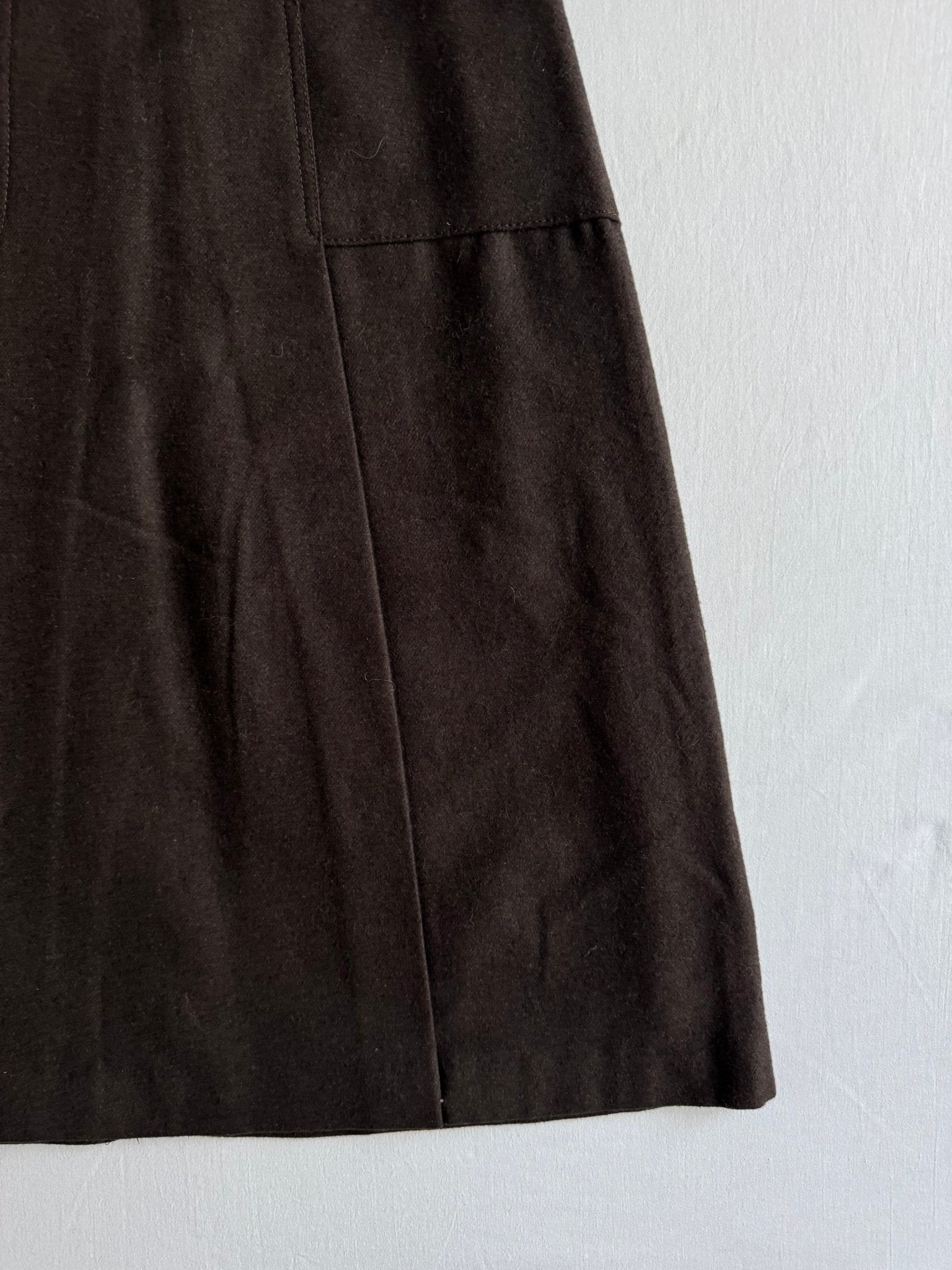 🧵 Fustă Vintage Maro Închis cu Buzunare Frontale (Mărime S - M) - anbracaminte