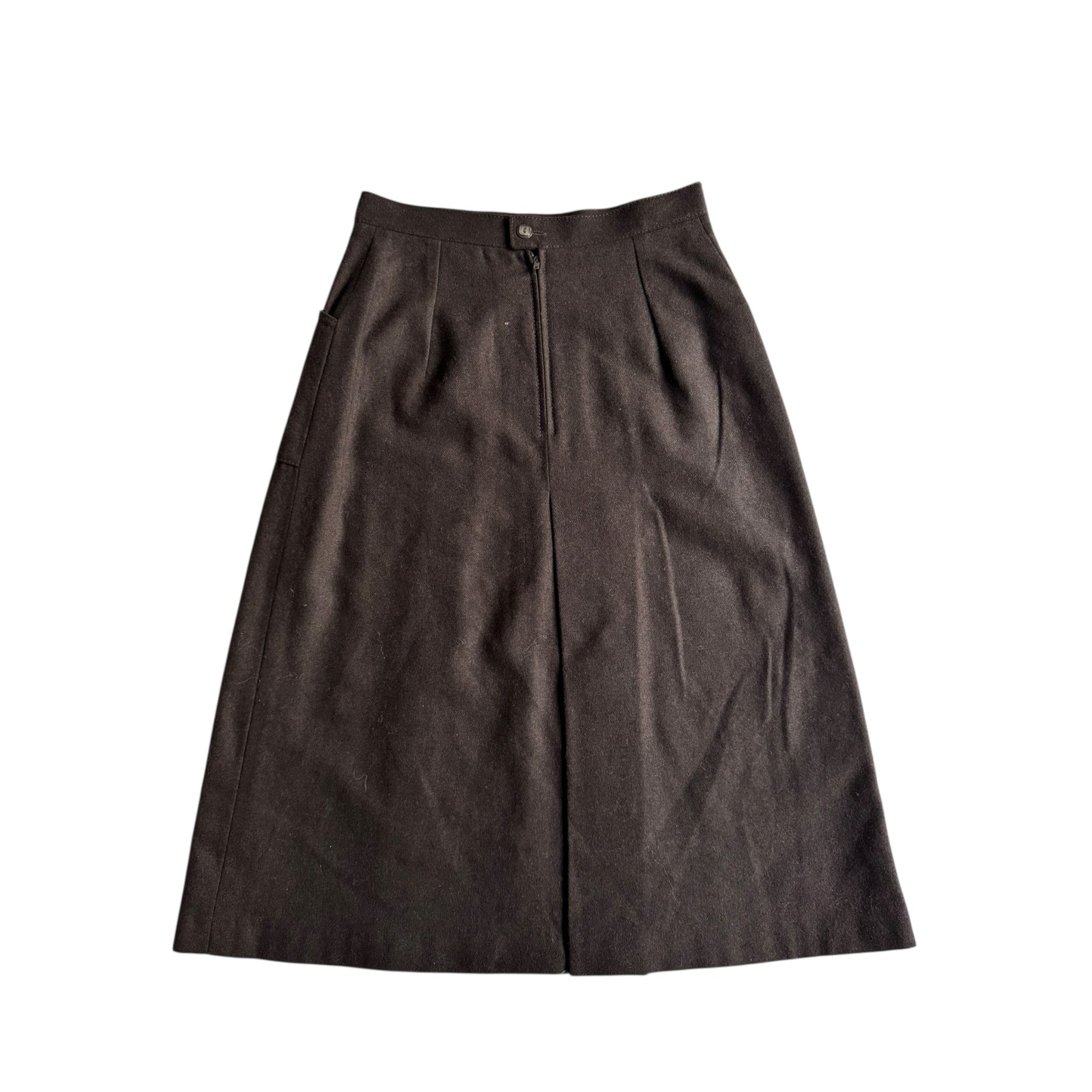 🧵 Fustă Vintage Maro Închis cu Buzunare Frontale (Mărime S - M) - anbracaminte
