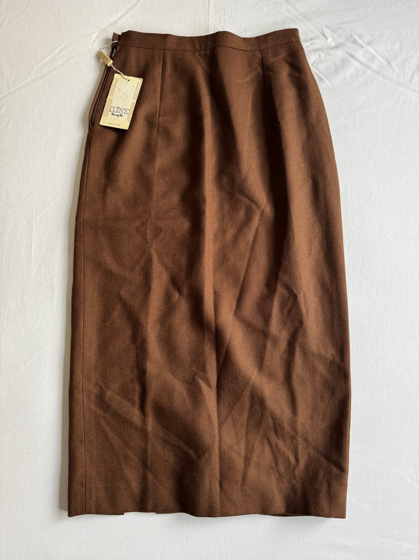 🧵 Fustă Vintage Maro / Lână (Mărime IT 42 - S/M) - anbracaminte