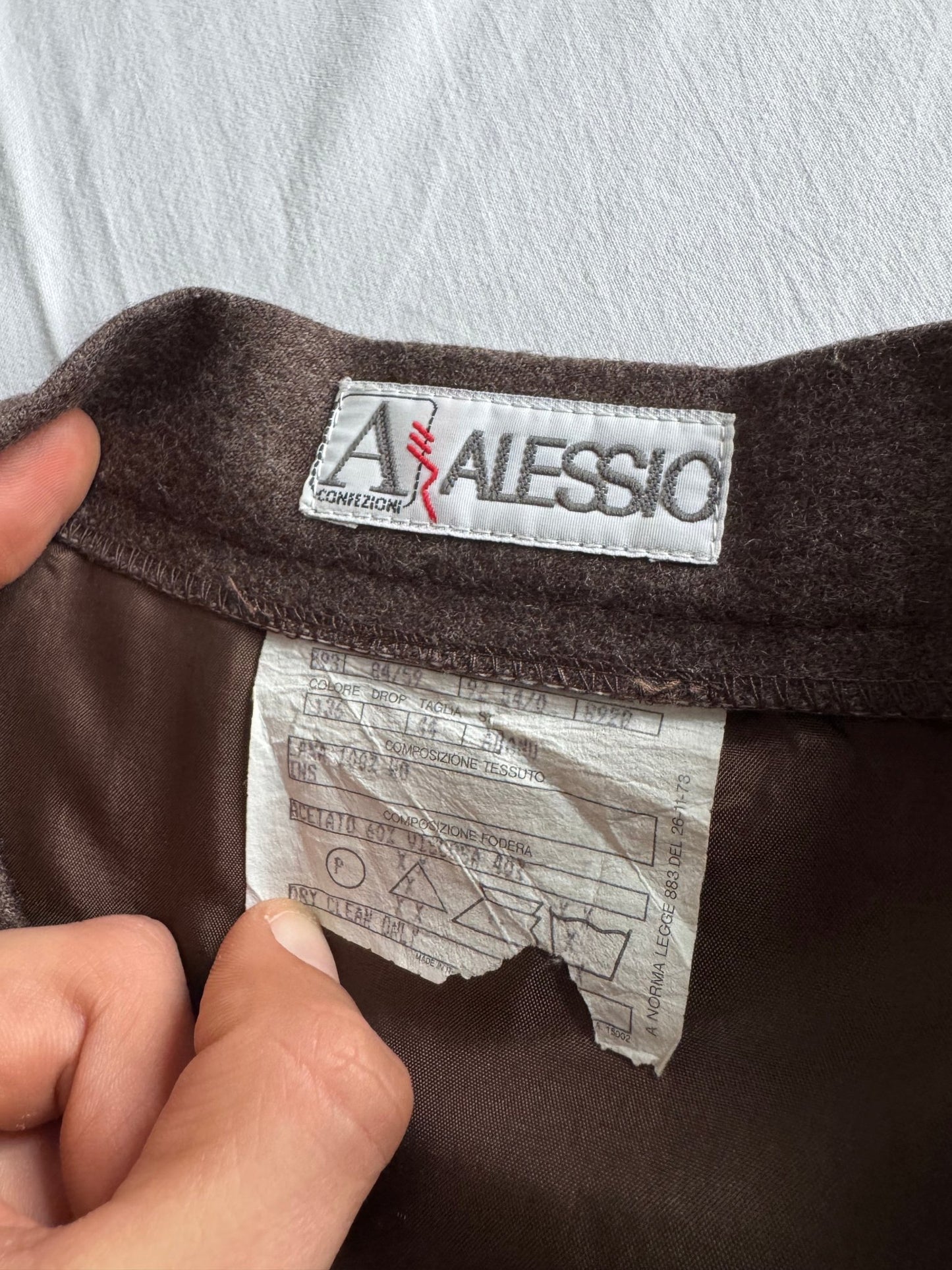 🤎 Fustă vintage maro plisată din 100% lână – mărimea IT 44 (M–L) - anbracaminte