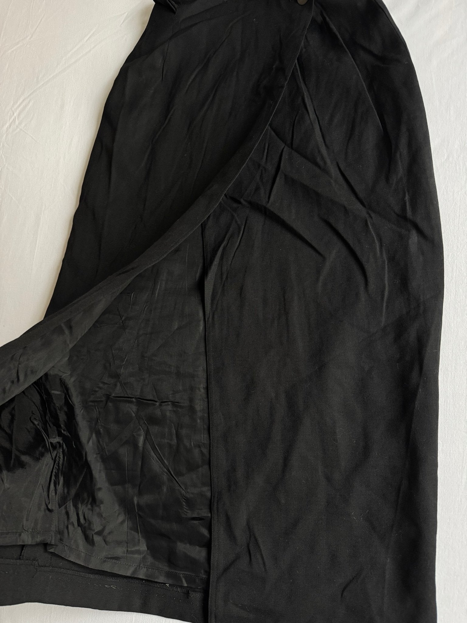 🖤 Fustă Vintage Neagră din 100% Pure New Wool – Made in Italy (Mărime IT 44 / M - L) - anbracaminte
