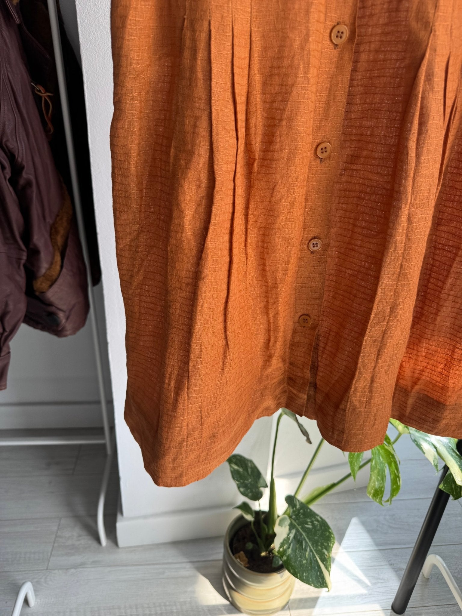 🍊 Fustă Vintage Orange Textured – IT 42 (S Damă) - anbracaminte