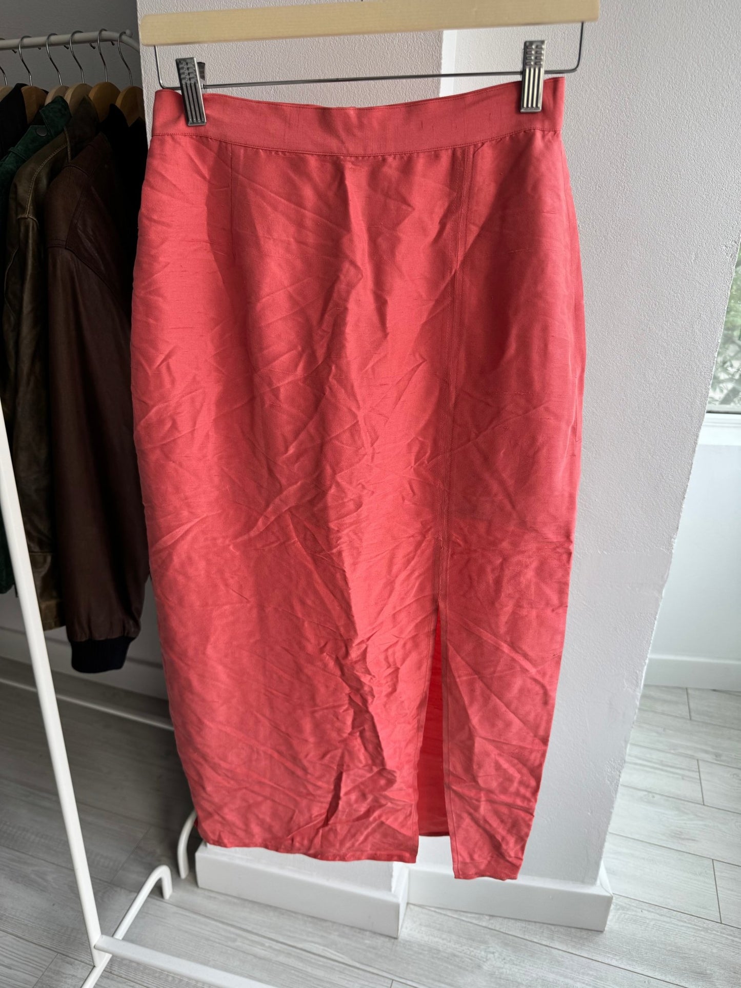 🌷 Fustă Vintage Pencil din Mătase – Made in Italy – XS/S Damă - anbracaminte
