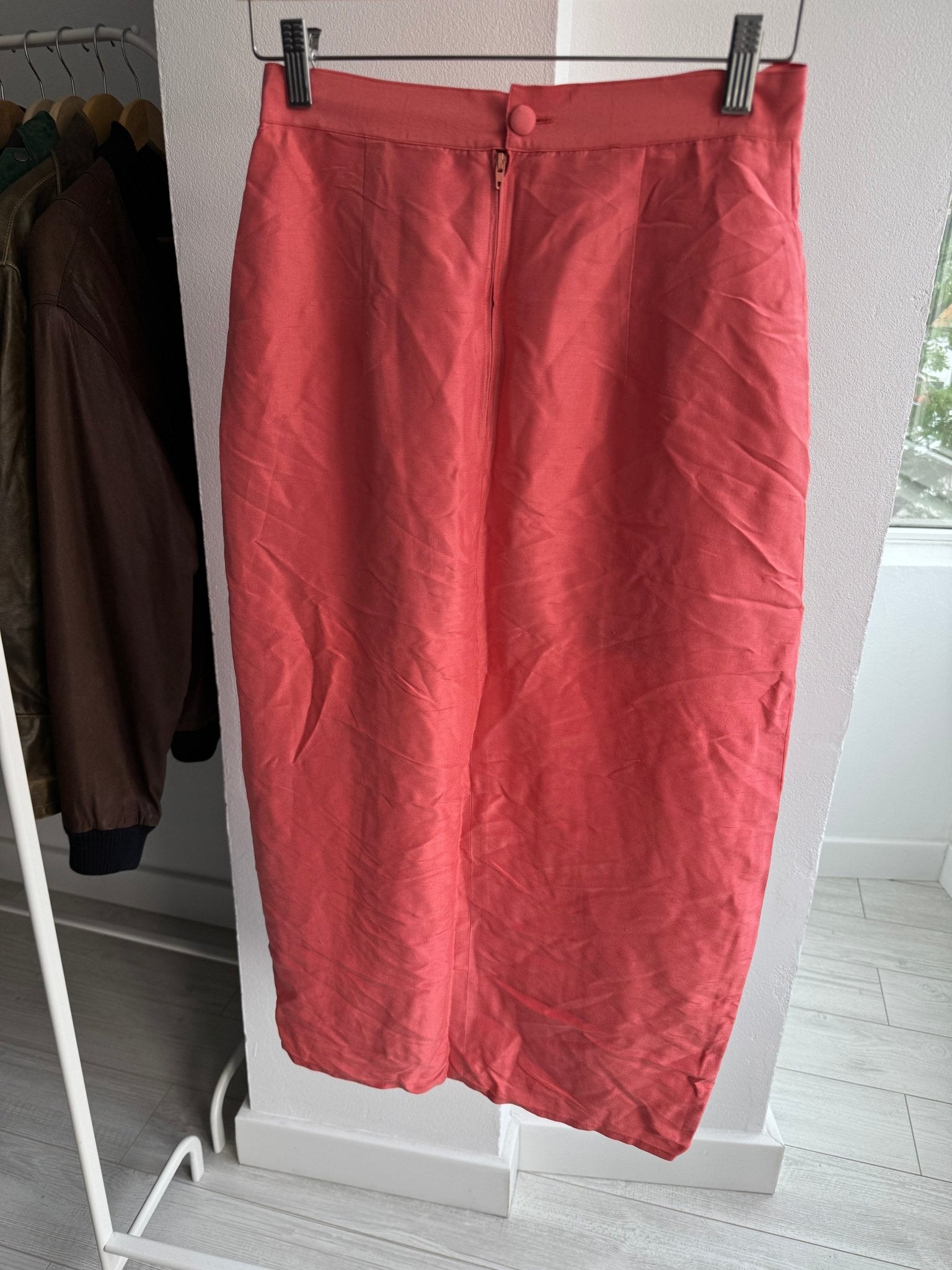 🌷 Fustă Vintage Pencil din Mătase – Made in Italy – XS/S Damă - anbracaminte