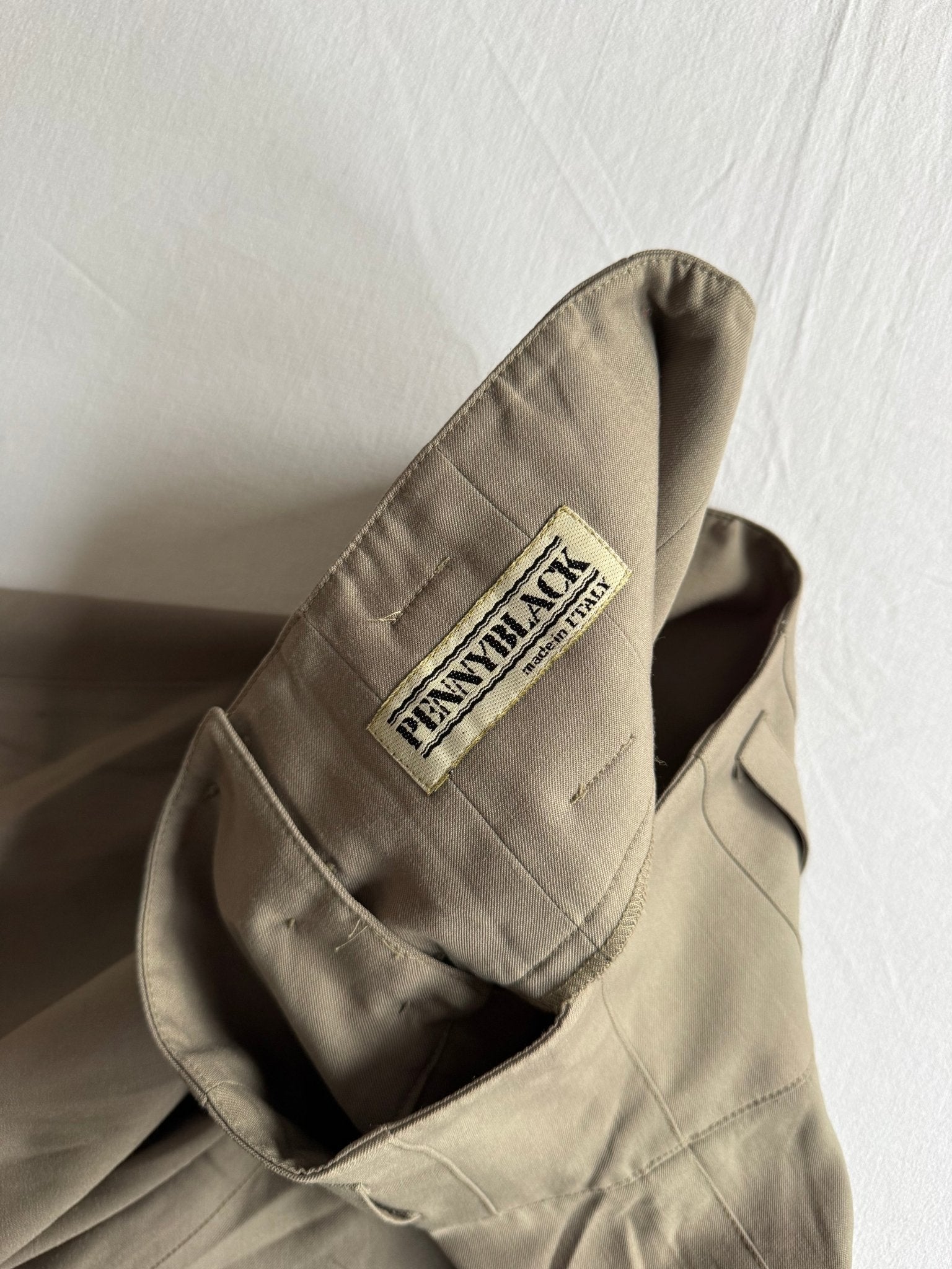 🧵 Fustă Vintage Pennyblack / Khaki / Lână (Mărime IT 42 - S/M) - anbracaminte