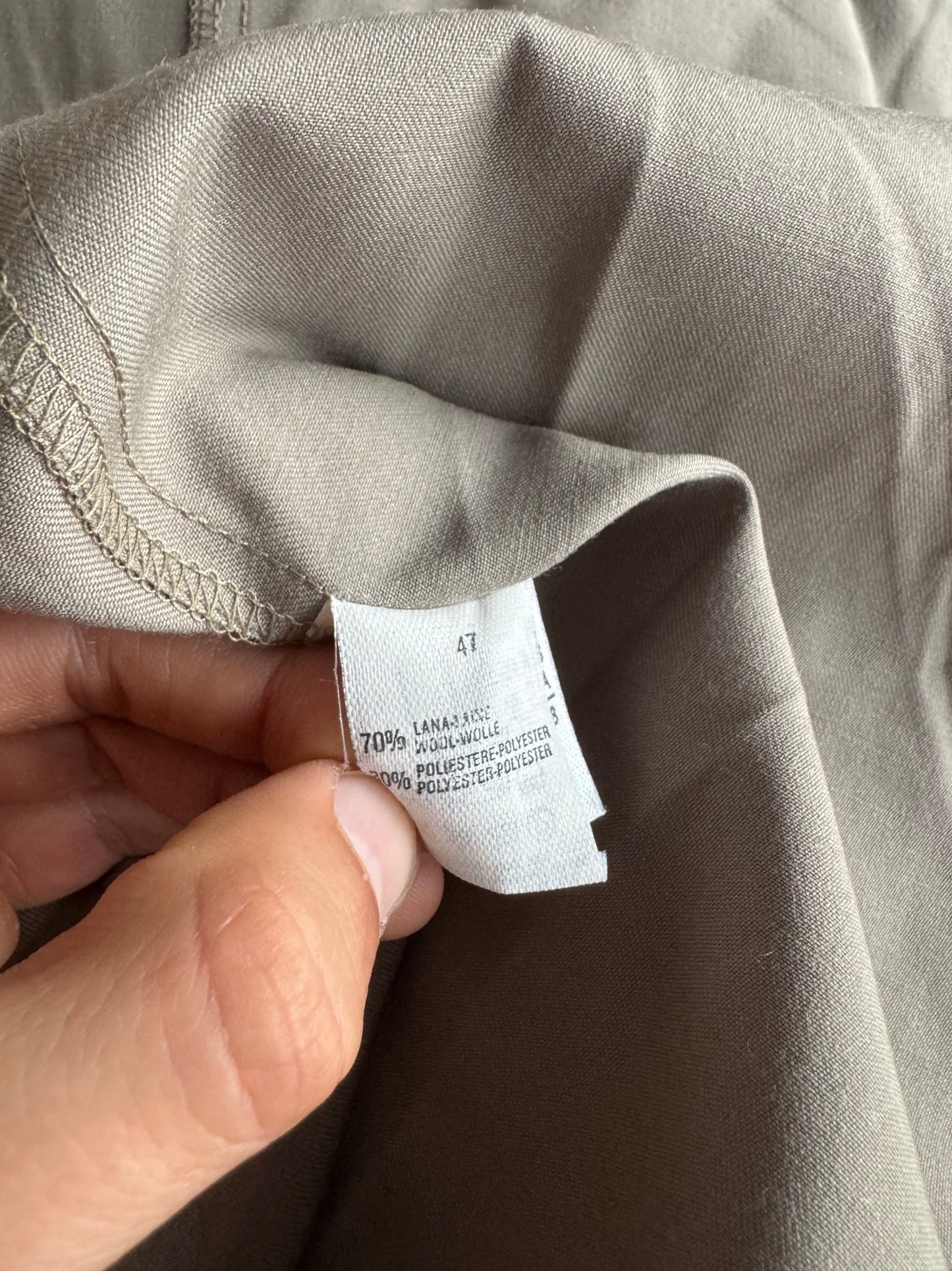 🧵 Fustă Vintage Pennyblack / Khaki / Lână (Mărime IT 42 - S/M) - anbracaminte