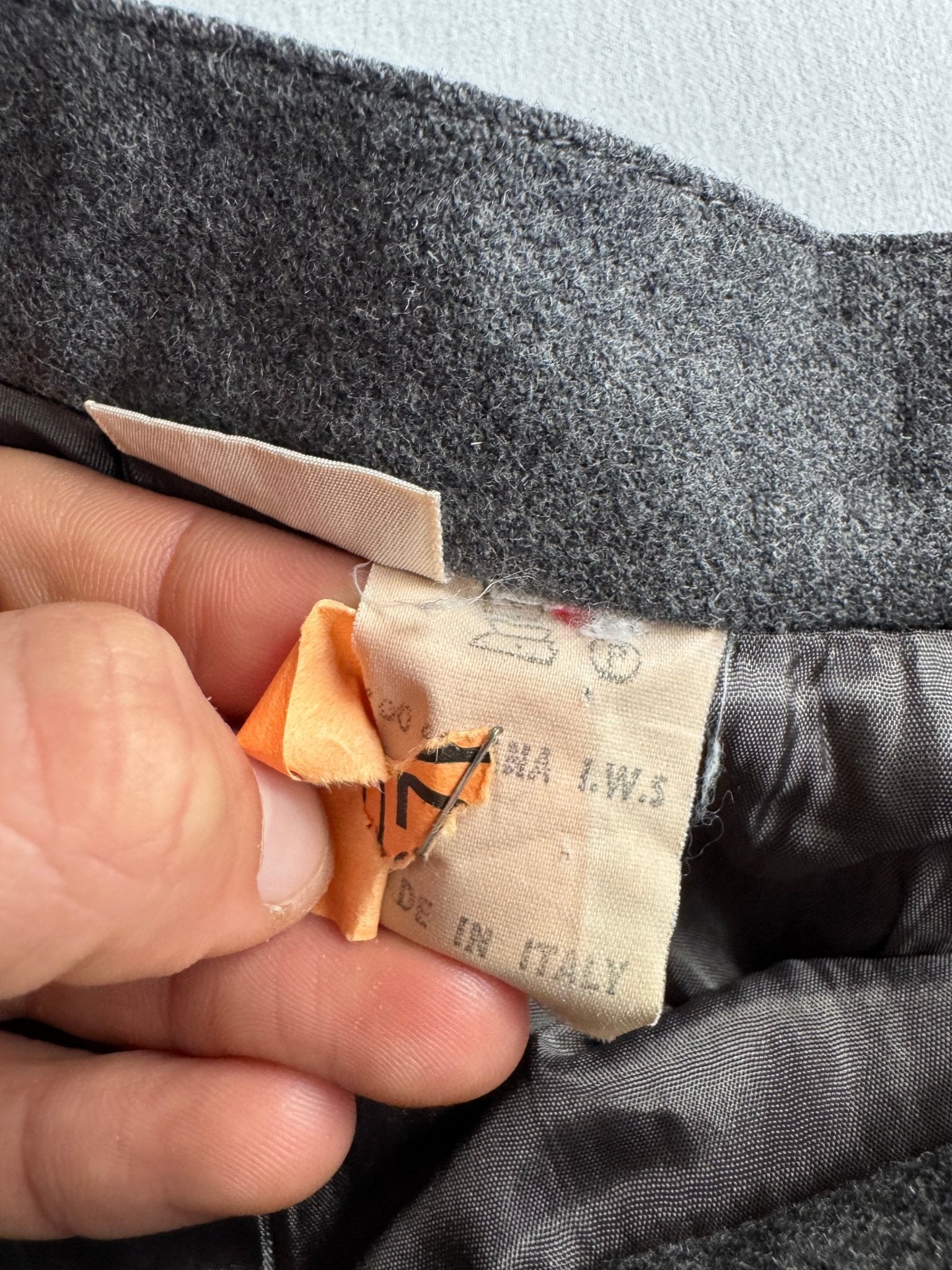 🐭 Fustă Vintage Plisată din Lână Gri – aprox. S - anbracaminte