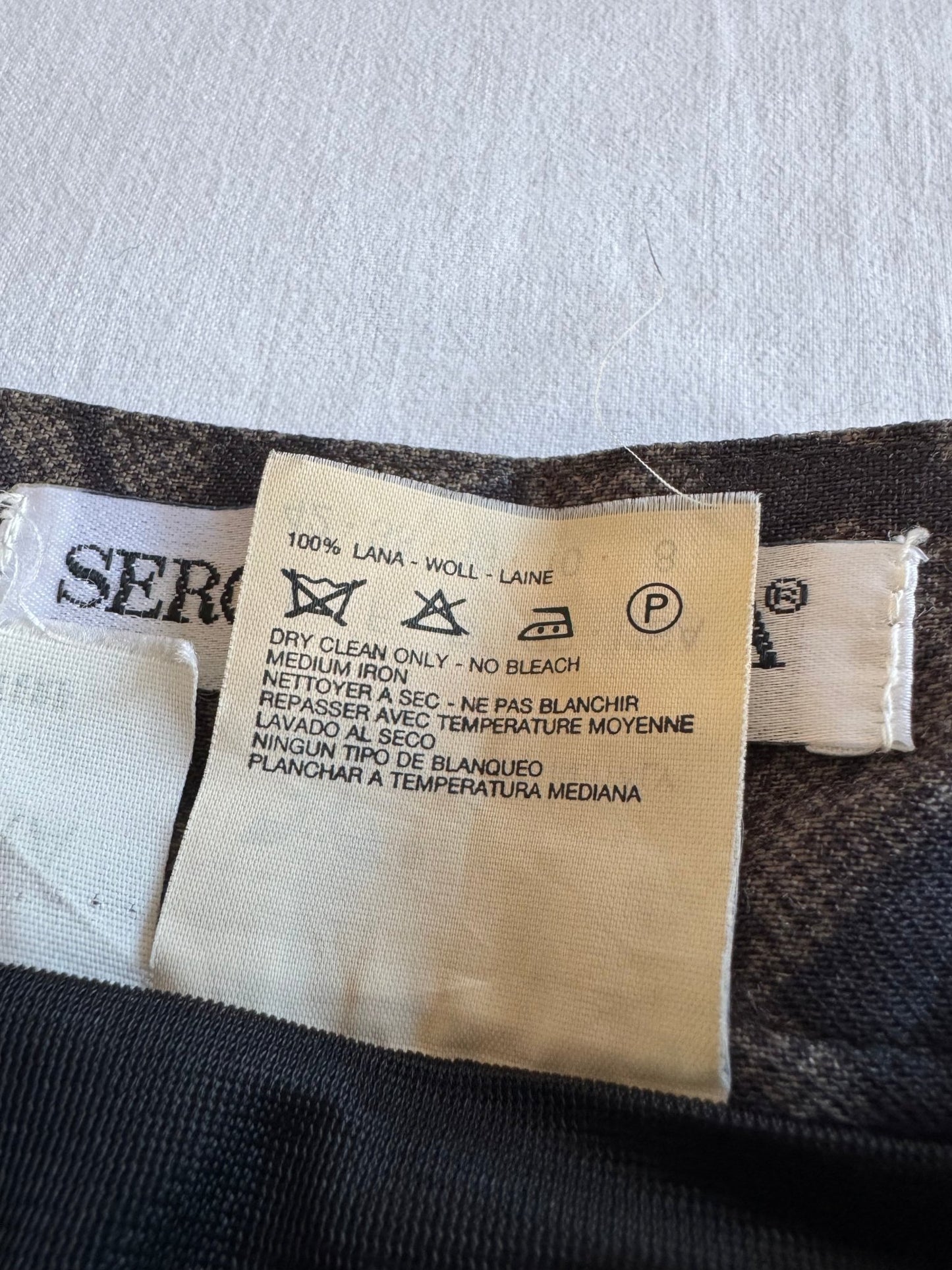 ☕️ Fustă Vintage Plisată din Lână Printată – S (EU 36) - anbracaminte