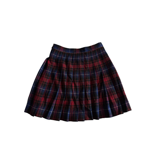 🏴󠁧󠁢󠁳󠁣󠁴󠁿 Fustă Vintage Plisată din Lână Scottish Tartan – aprox. M - anbracaminte