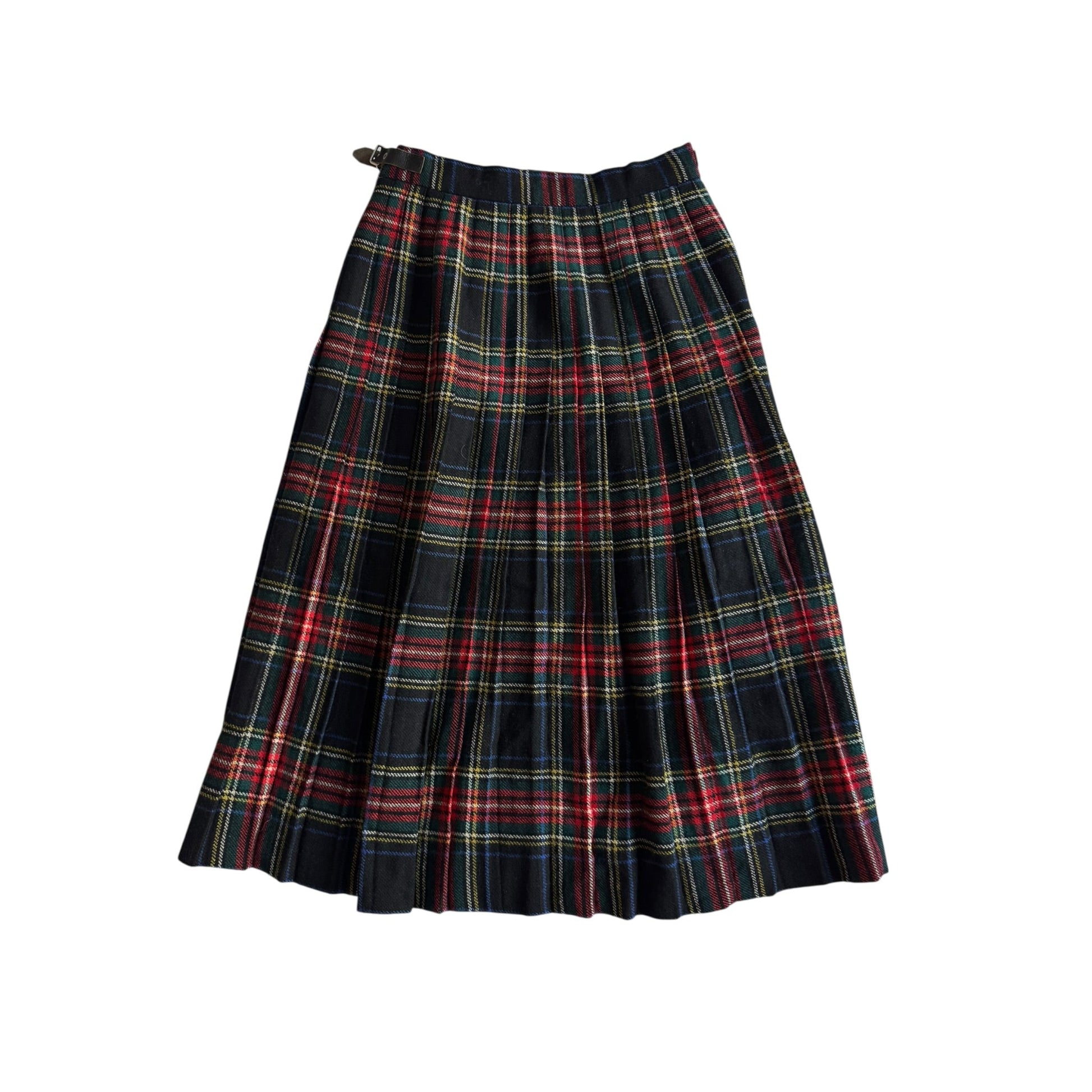 🇬🇧 Fustă Vintage Plisată din Lână Tartan – aprox. XS - anbracaminte